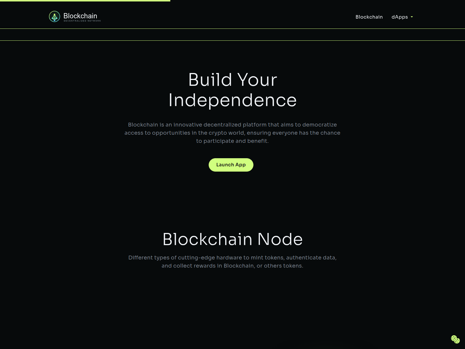 Screenshot of blockchain.chainnet.site