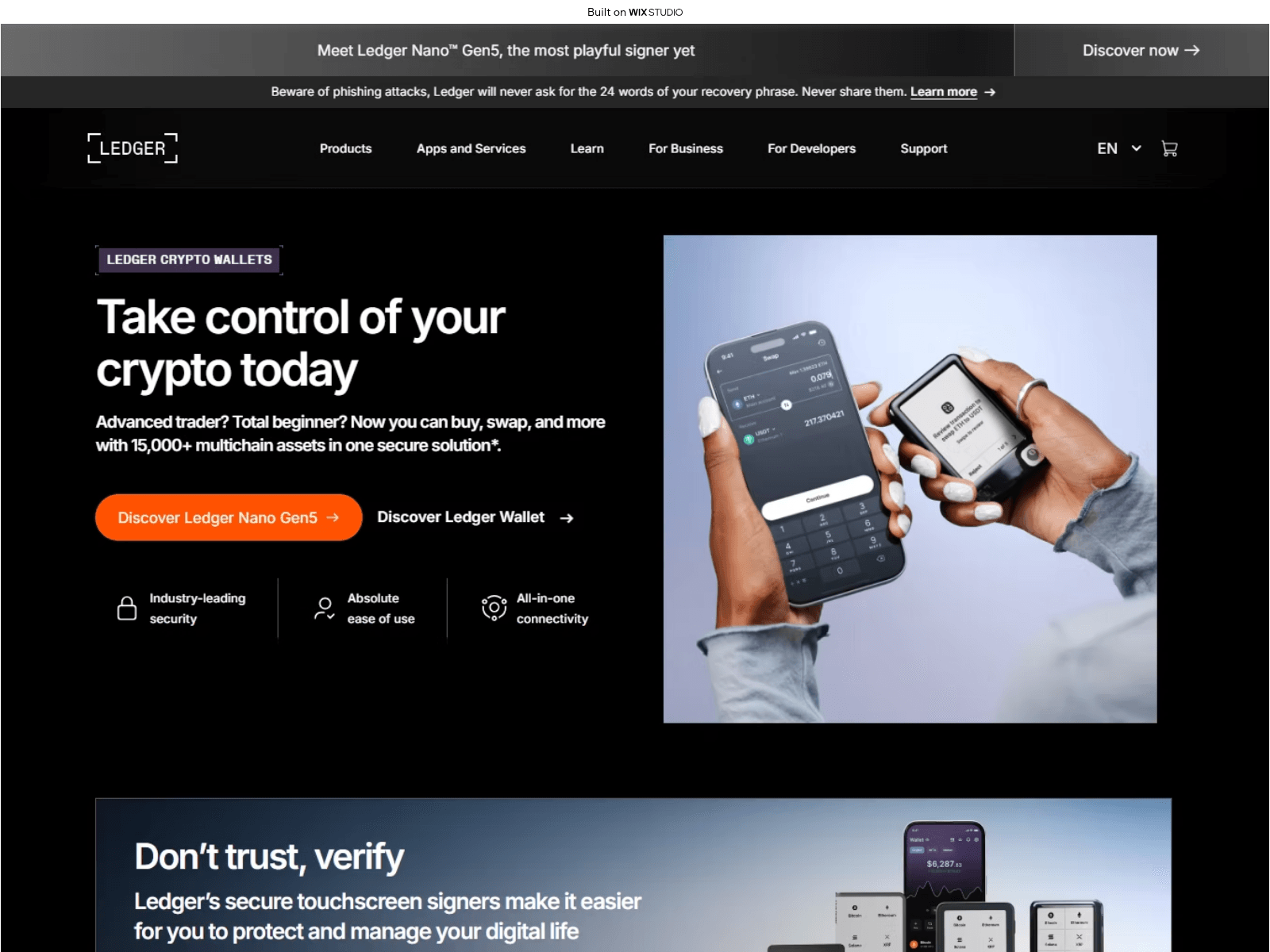 Screenshot of en-leddgeercomstart.wixstudio.com