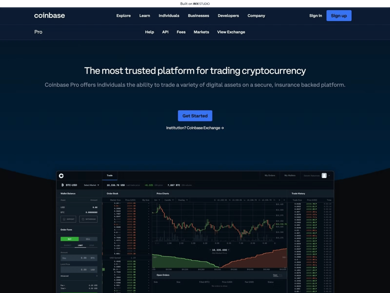 Screenshot of startedbasepro.wixstudio.com