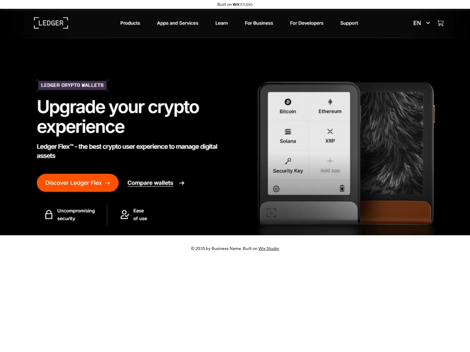 Screenshot of learnstart-ledgro.wixstudio.com