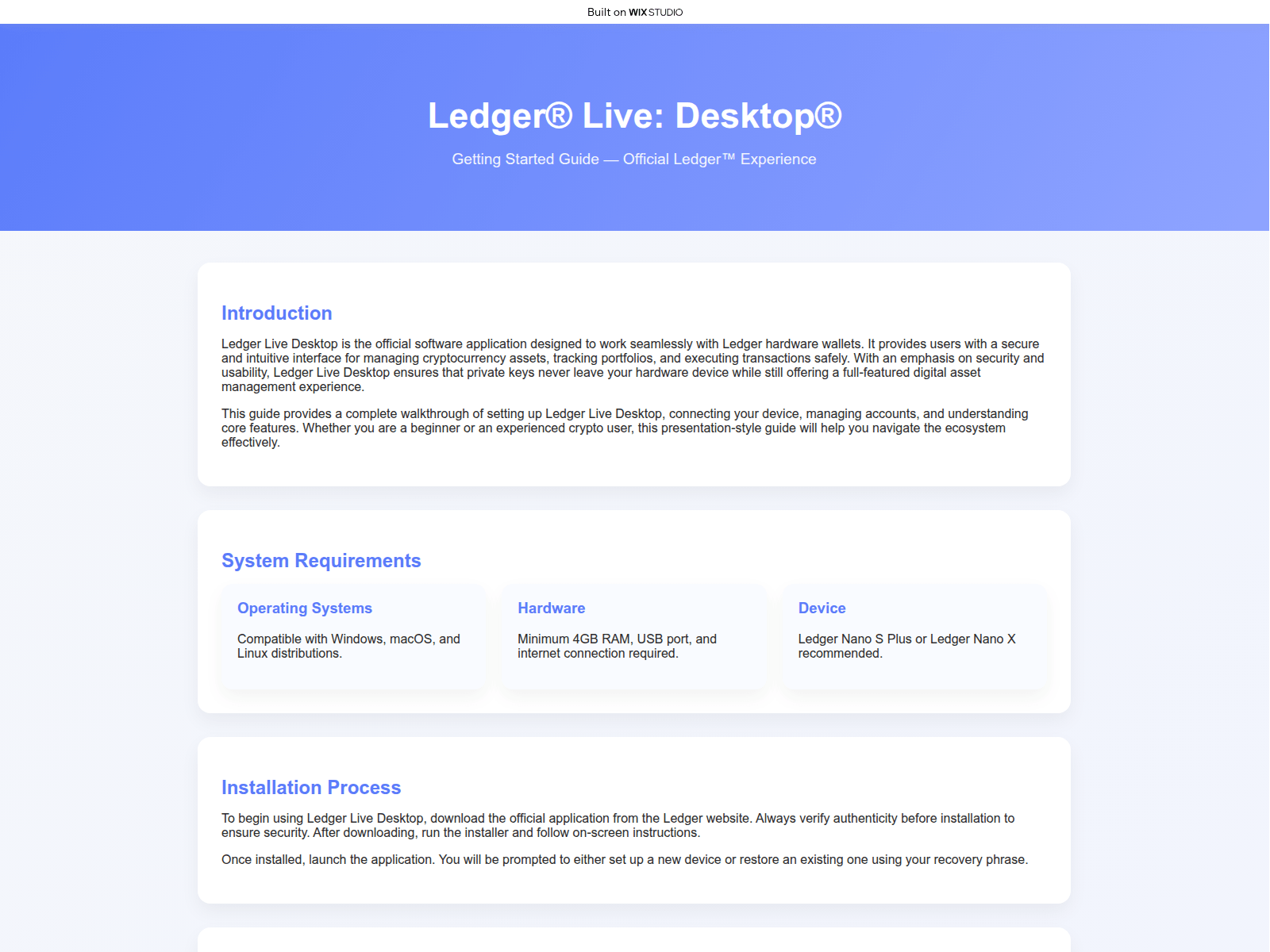 Screenshot of ledgr-desktop.wixstudio.com