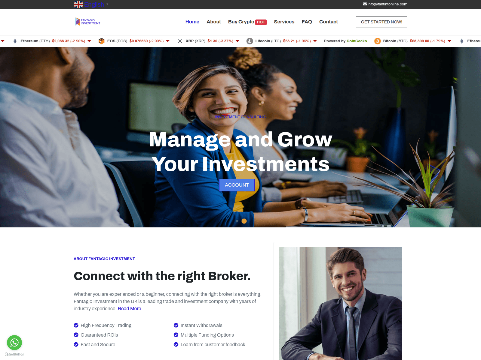 Screenshot of mail.fantintonline.com