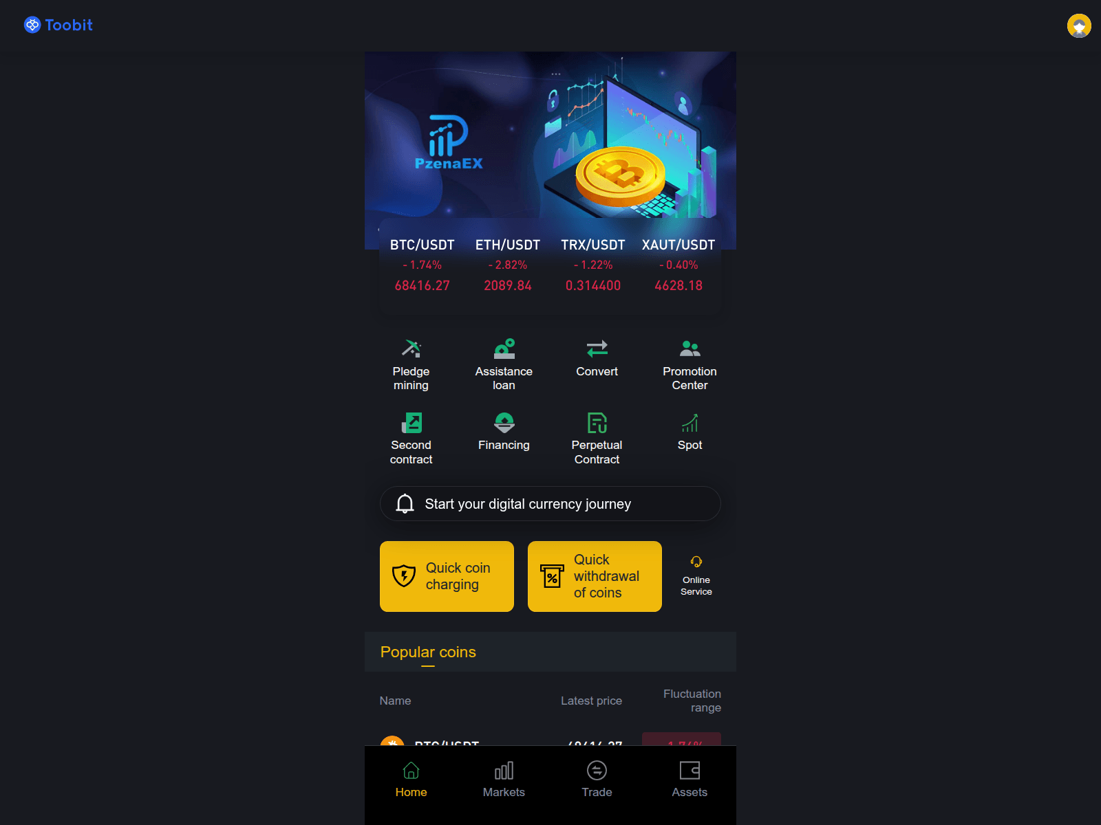 Screenshot of toobits.vip