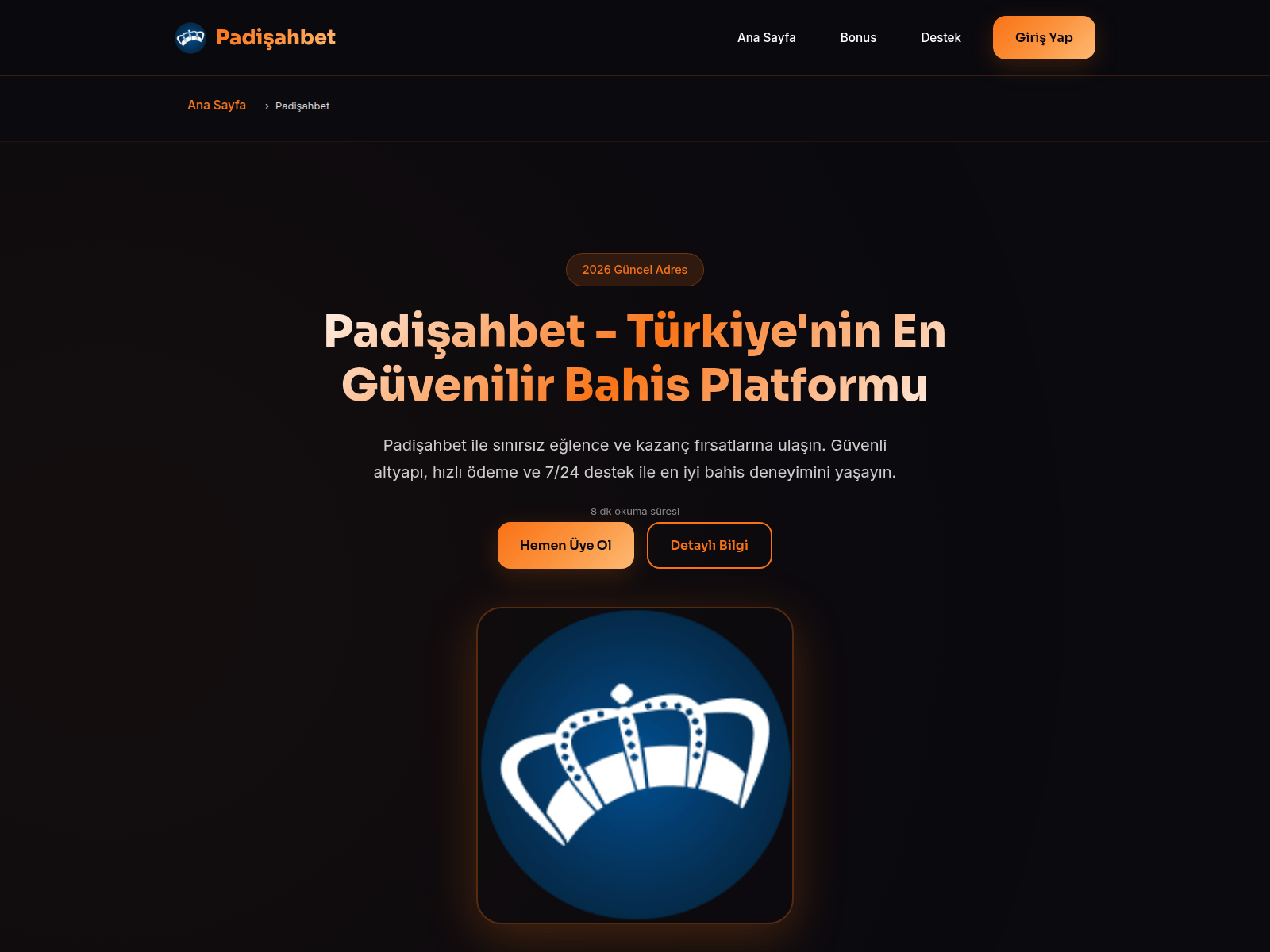Screenshot of tr.padisahbet.cam