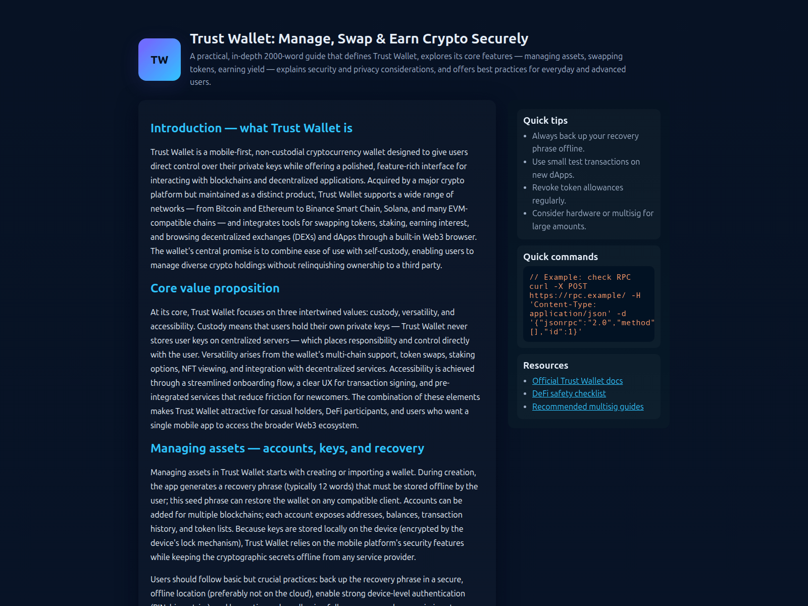 Screenshot of trust-walllet.pages.dev
