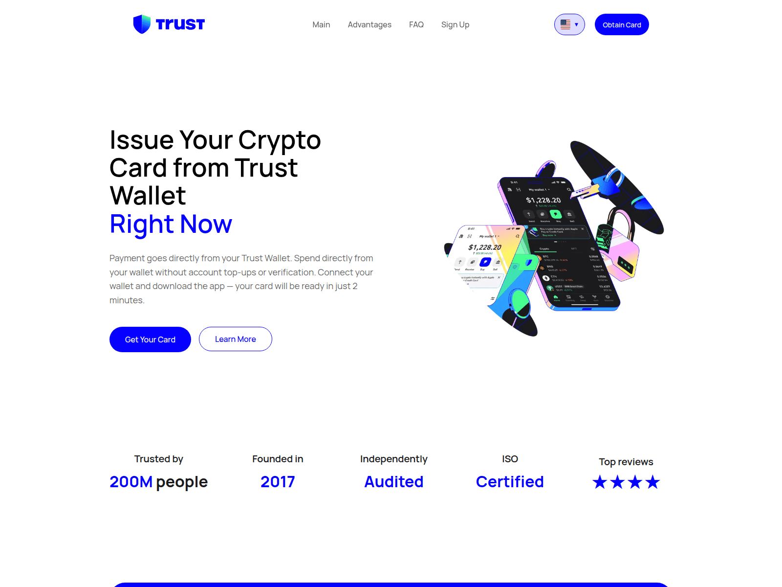 Screenshot of trust-card.work