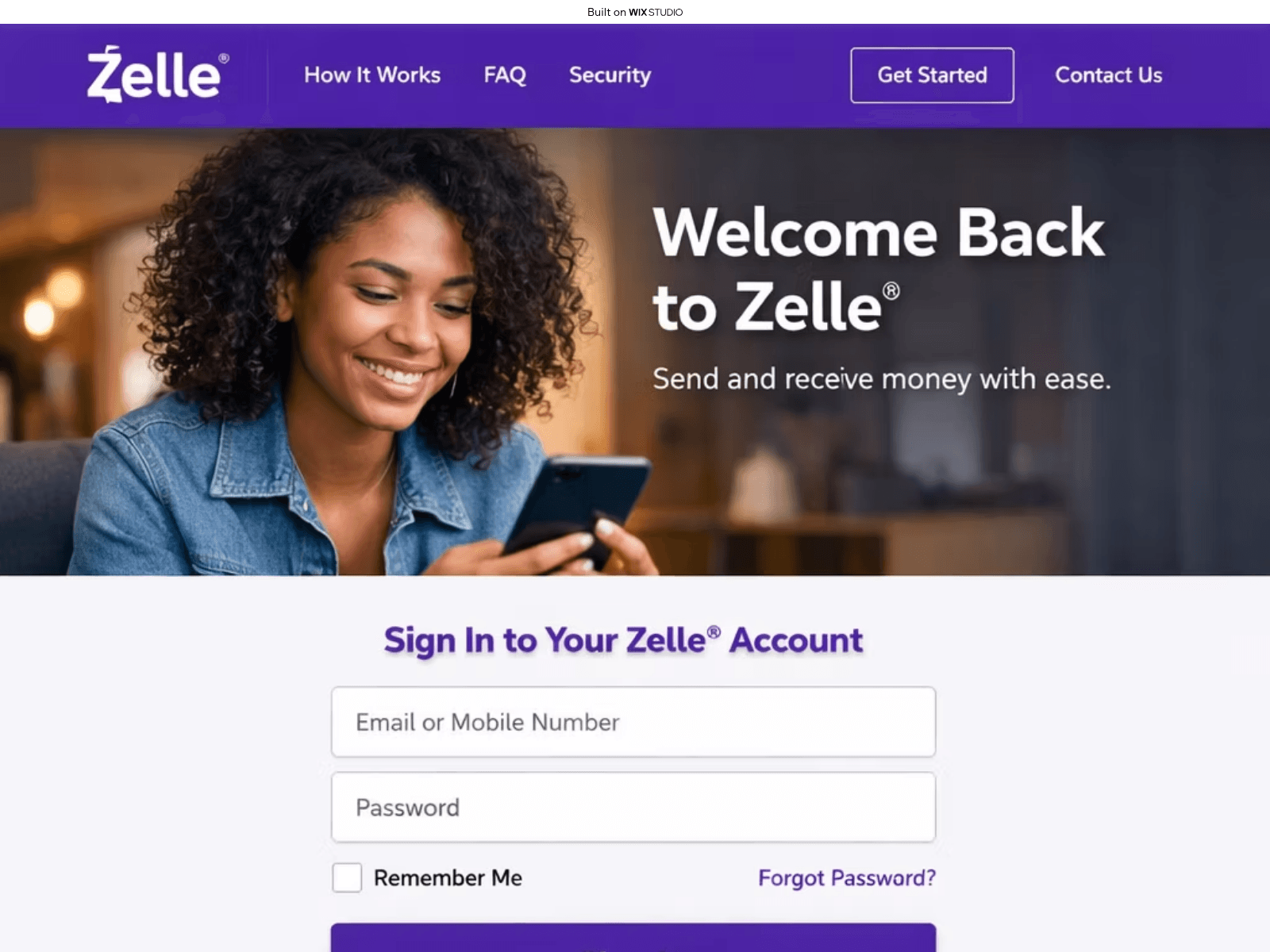 Screenshot of startedzelleio.wixstudio.com