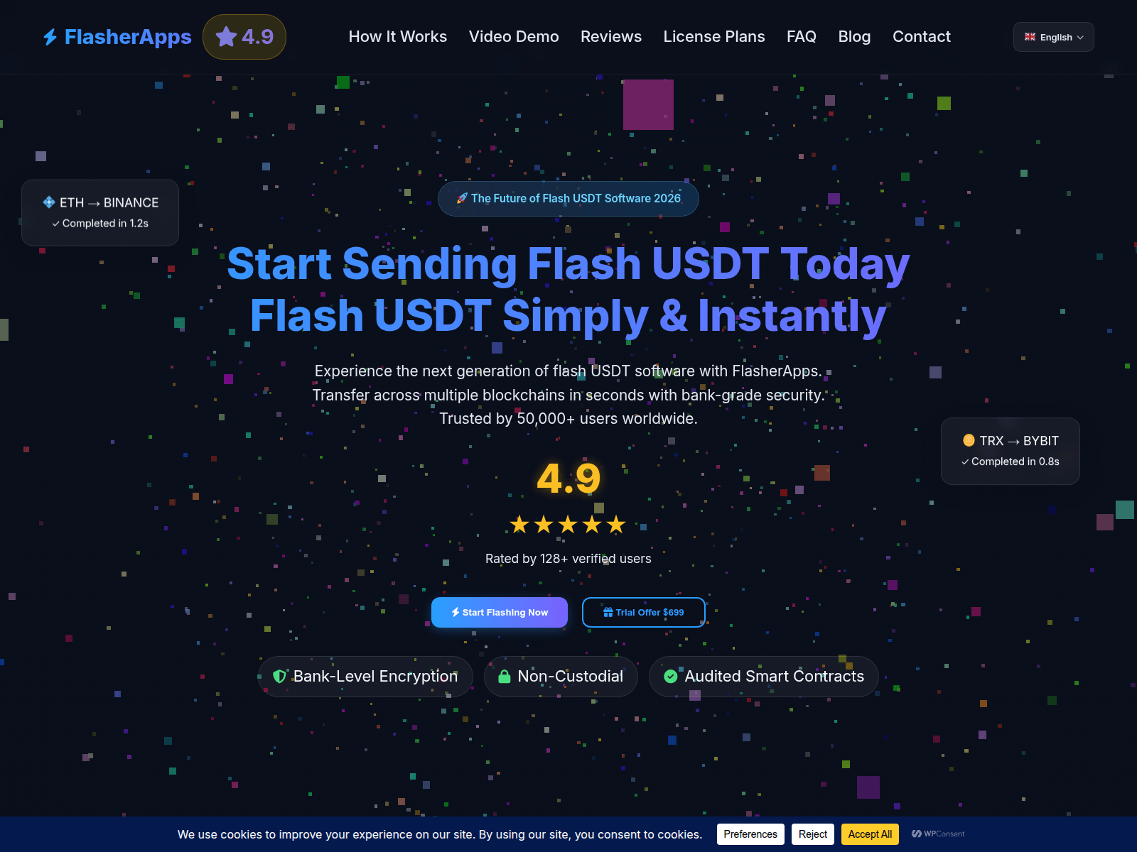 Screenshot of usdt-flashers.com