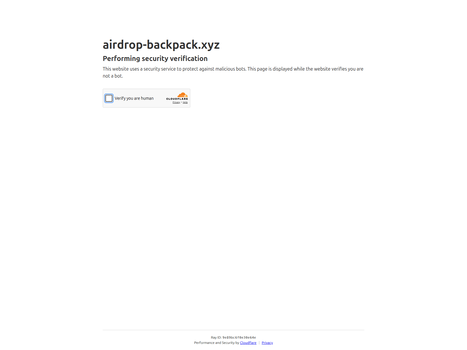 Screenshot of airdrop-backpack.xyz