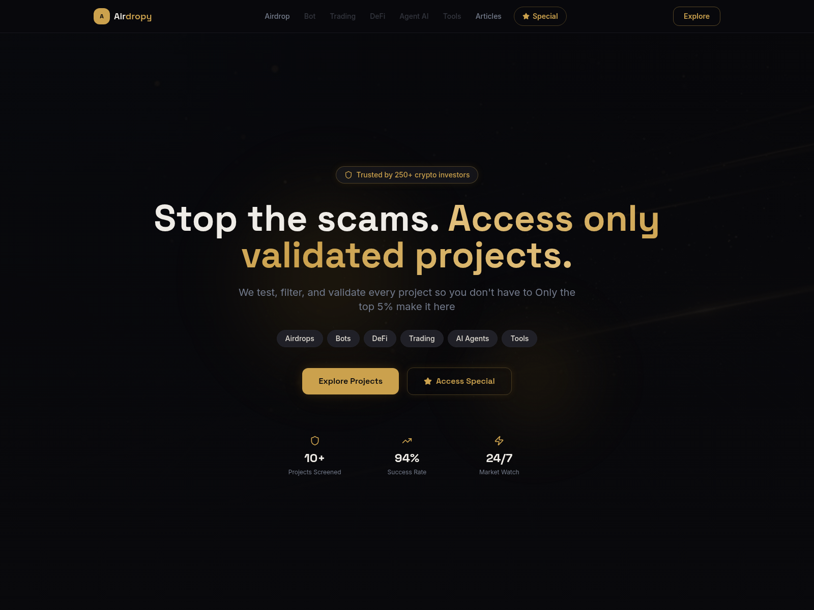 Screenshot of airdropy.org