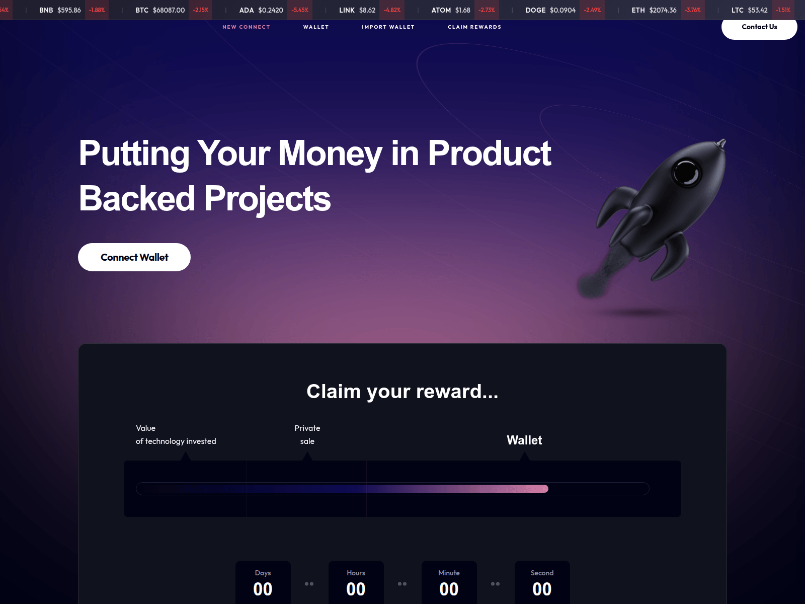 Screenshot of airdrop.raintime.org