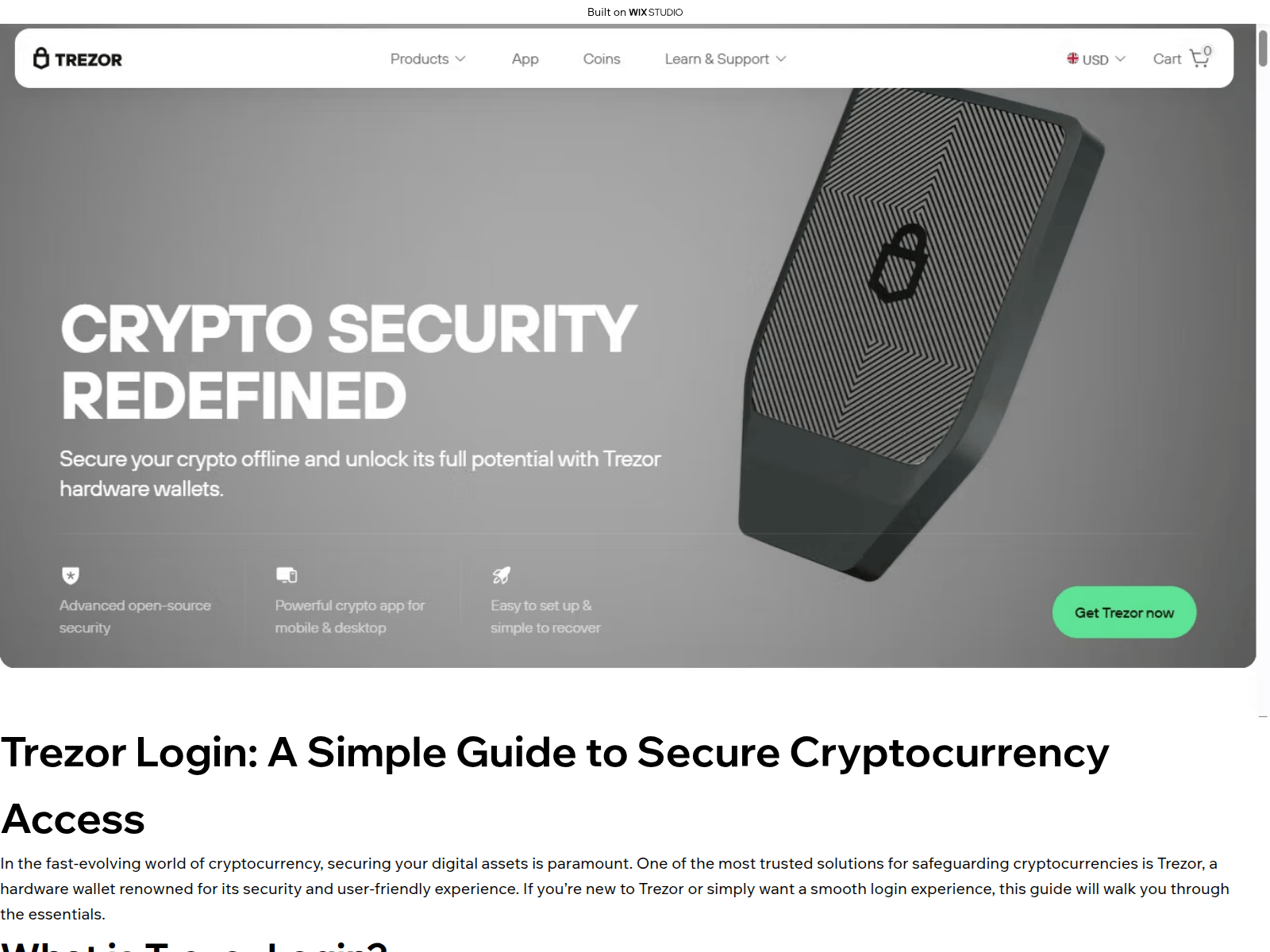 Screenshot of trizorlogs.wixstudio.com
