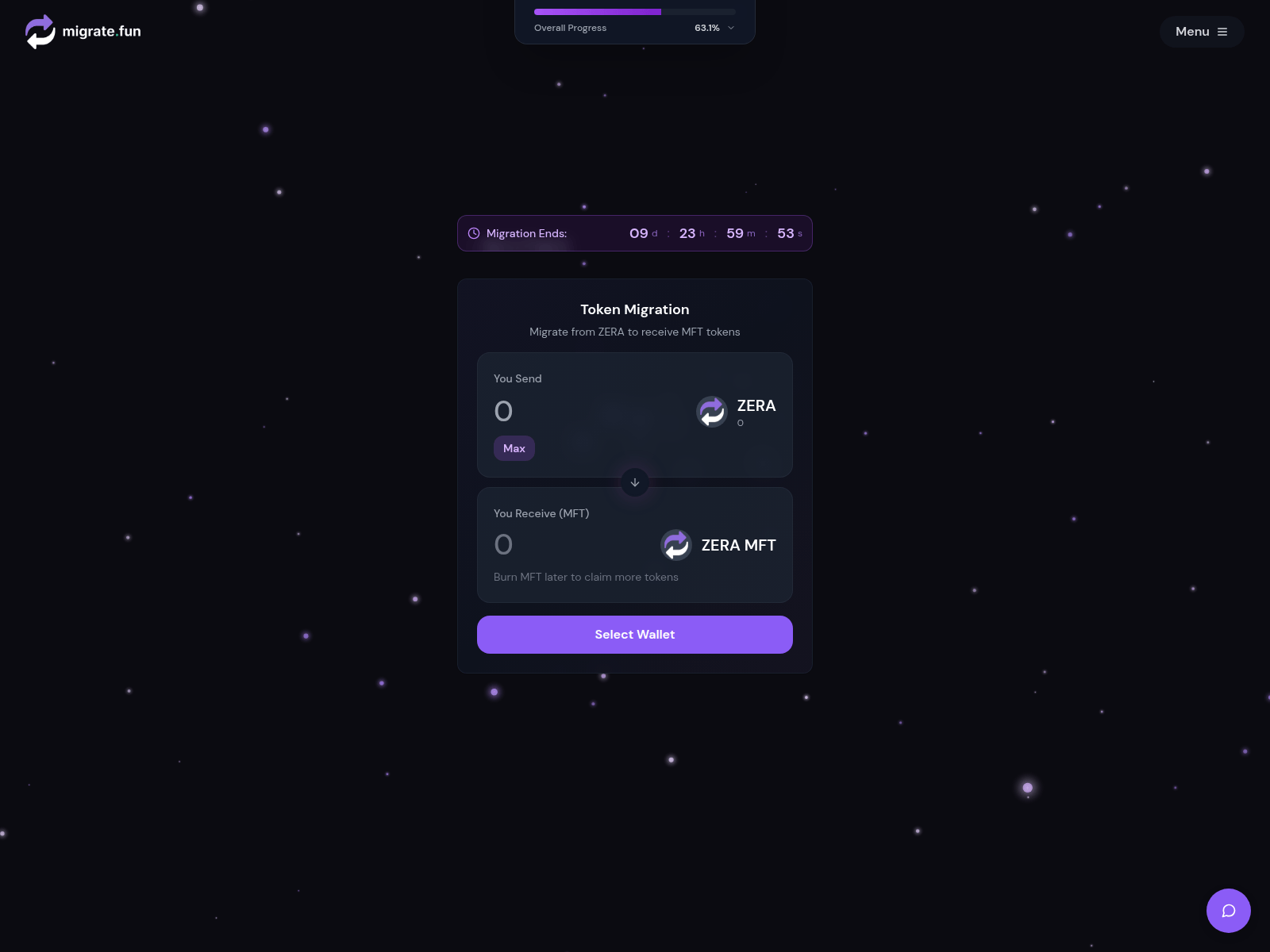 Screenshot of migrate.fun-zera.pro
