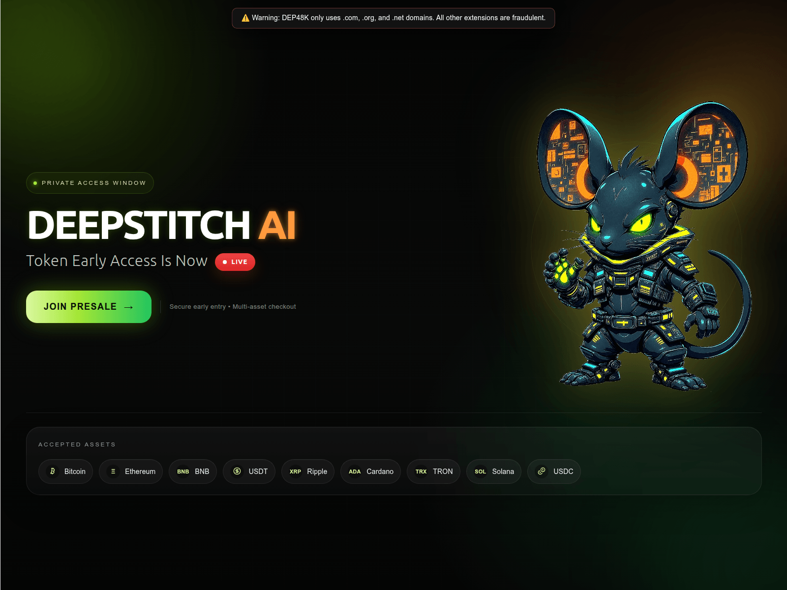Screenshot of dep48k.net