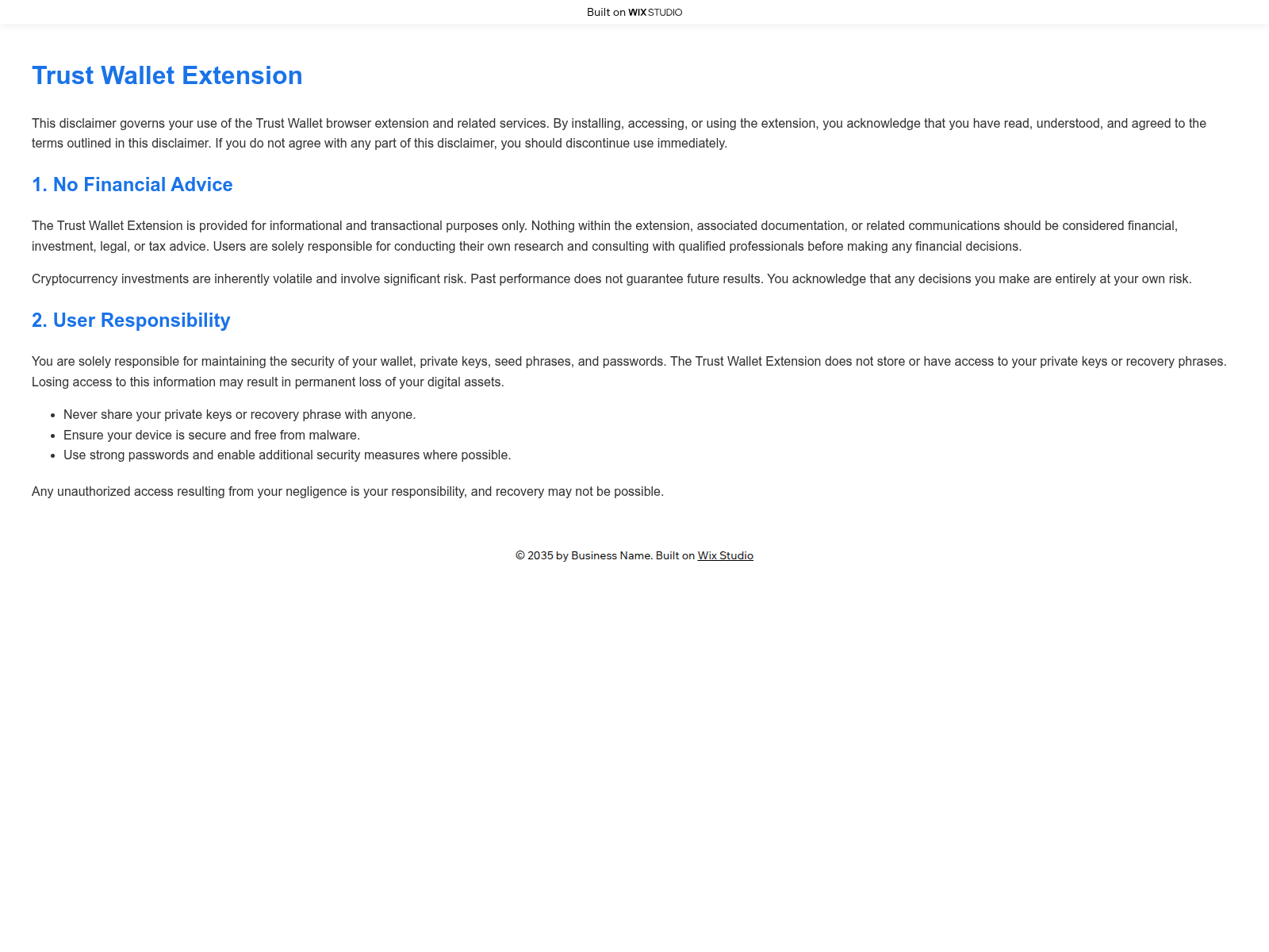 Screenshot of extnsin-us.wixstudio.com