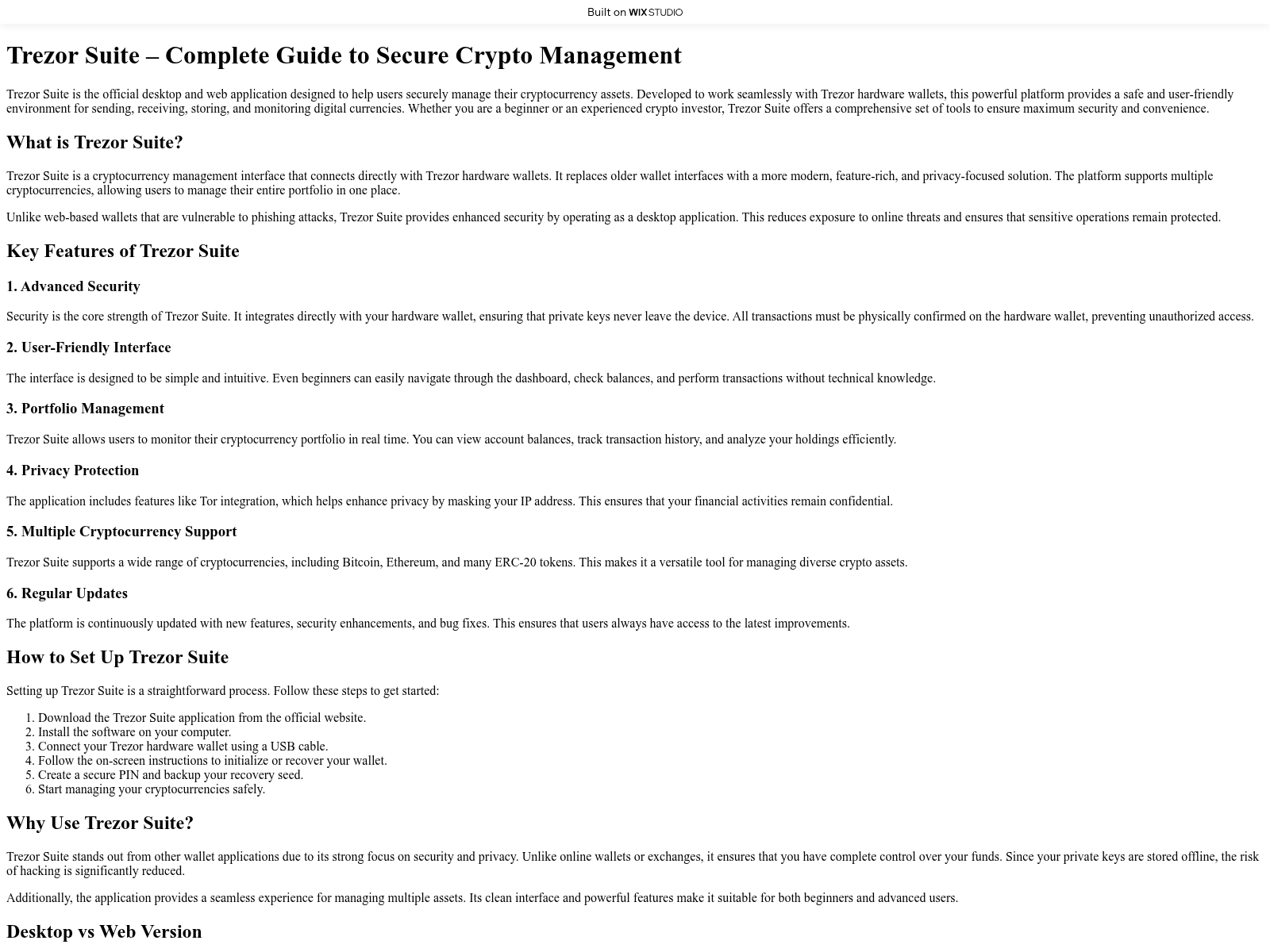 Screenshot of ustrezor.wixstudio.com