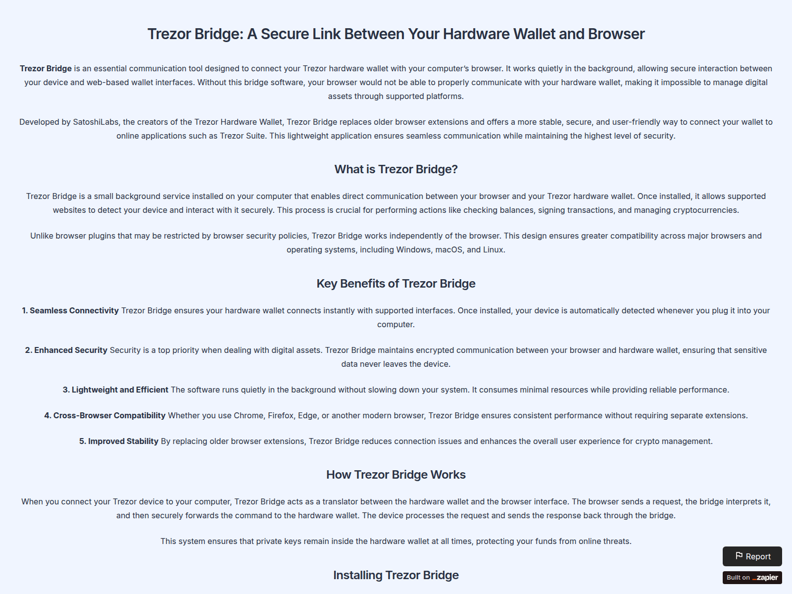 Screenshot of bridge-officail-trzr.zapier.app