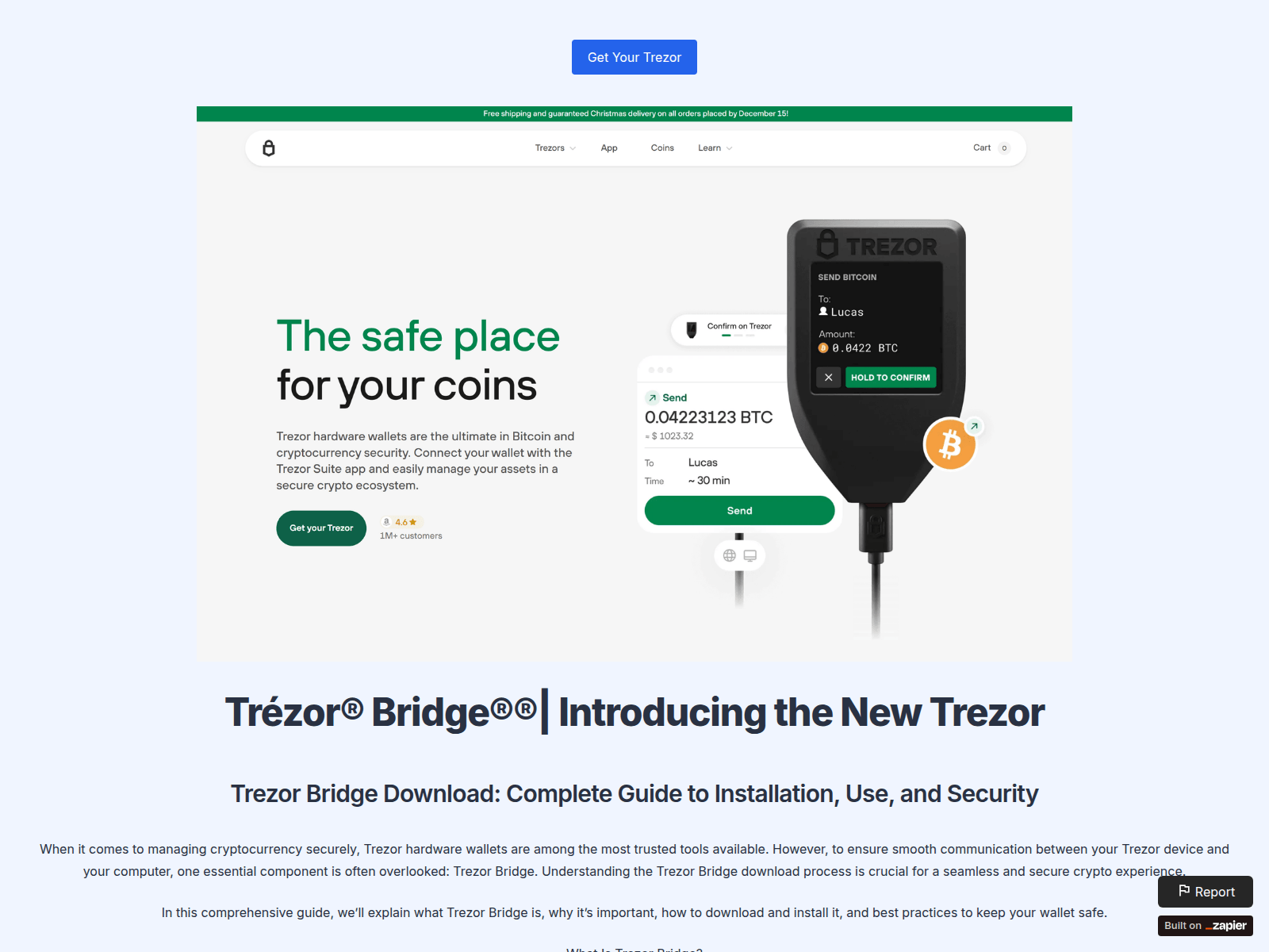 Screenshot of begin-started.zapier.app