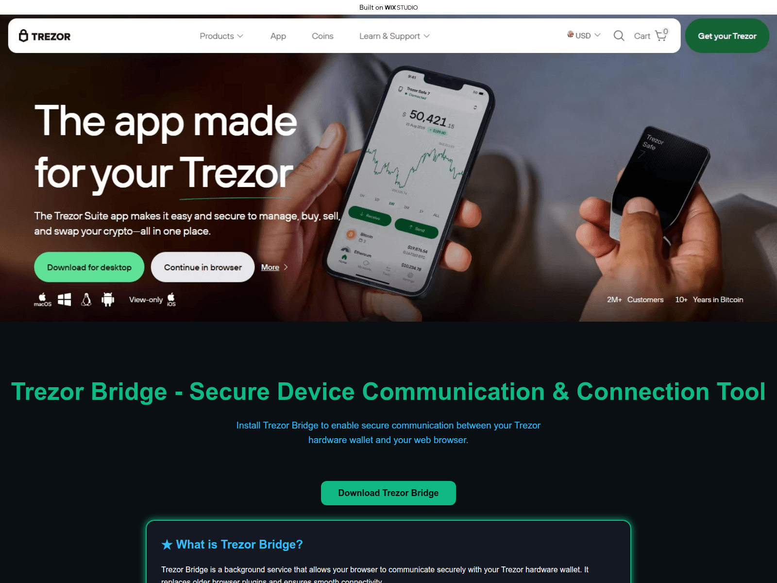 Screenshot of introducing-bridge.wixstudio.com