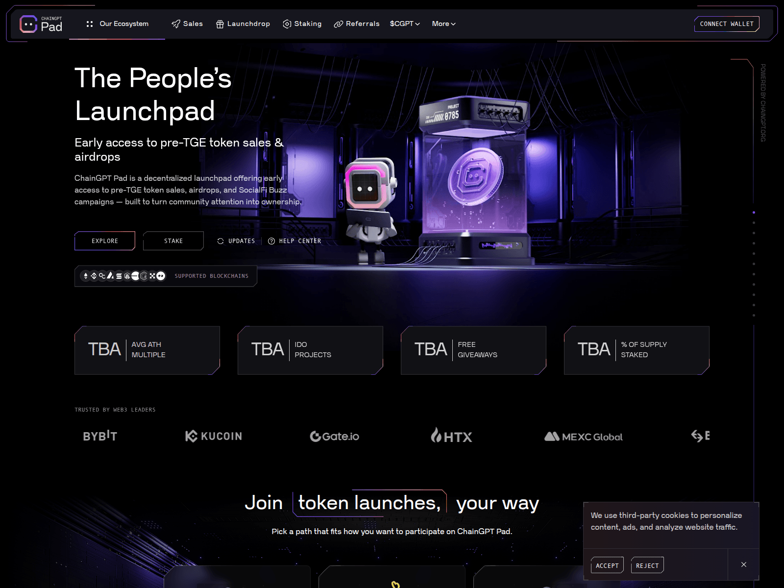 Screenshot of pad-user.chaingpt.workers.dev