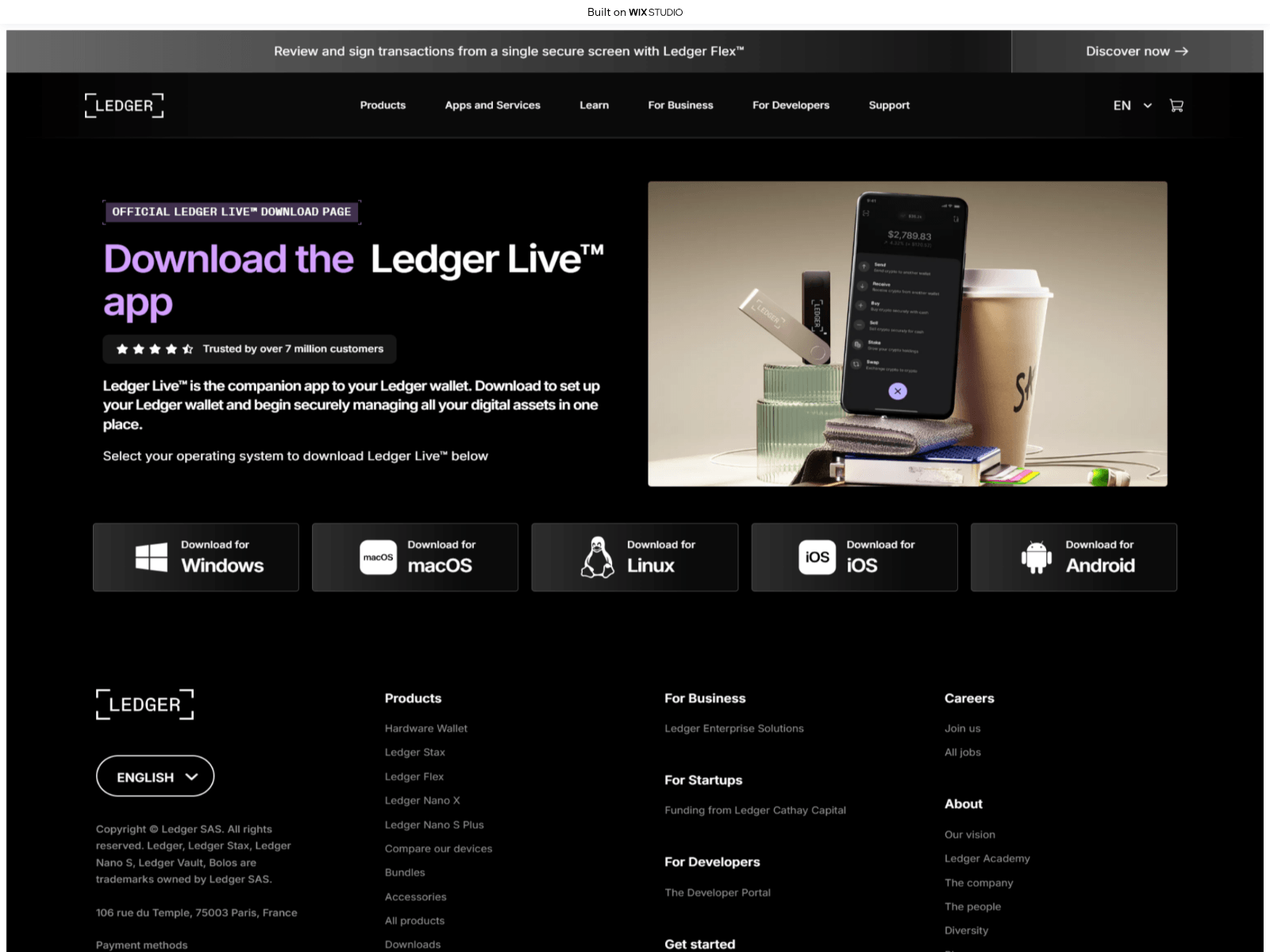 Screenshot of get-comledgr.wixstudio.com