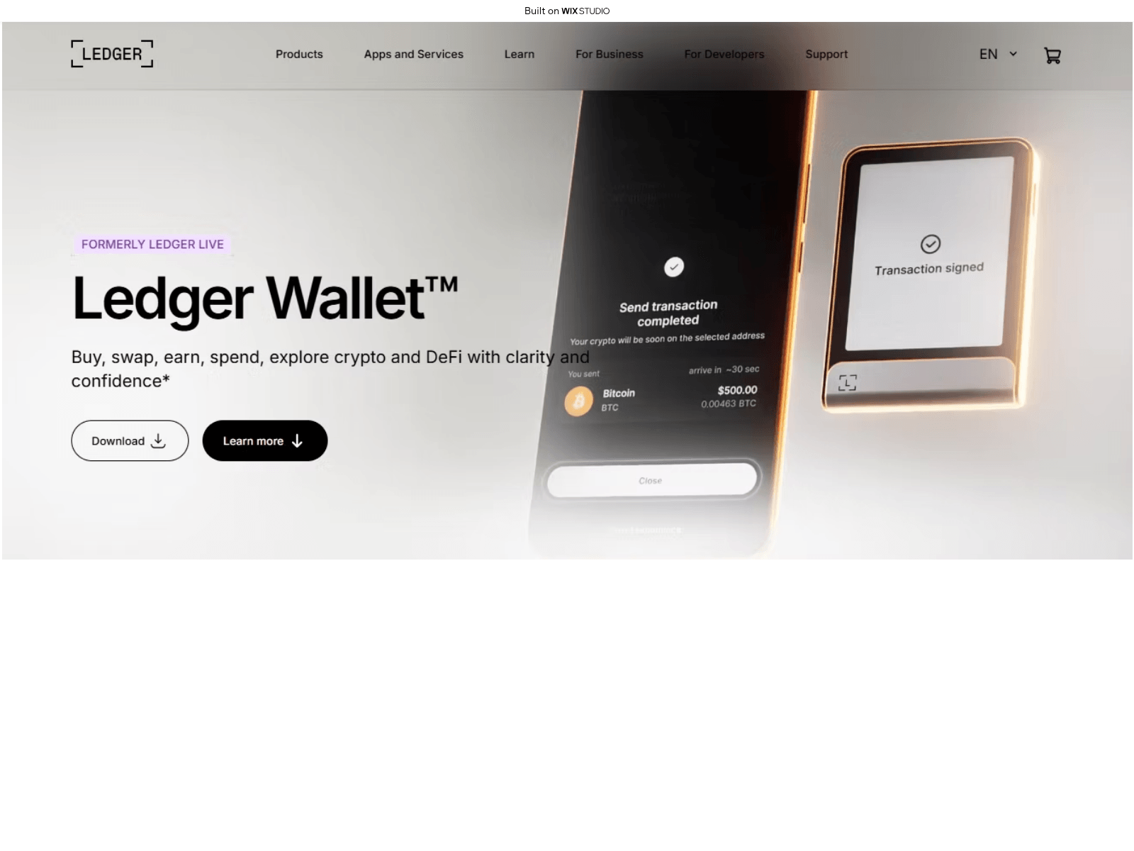 Screenshot of started-dekstop.wixstudio.com