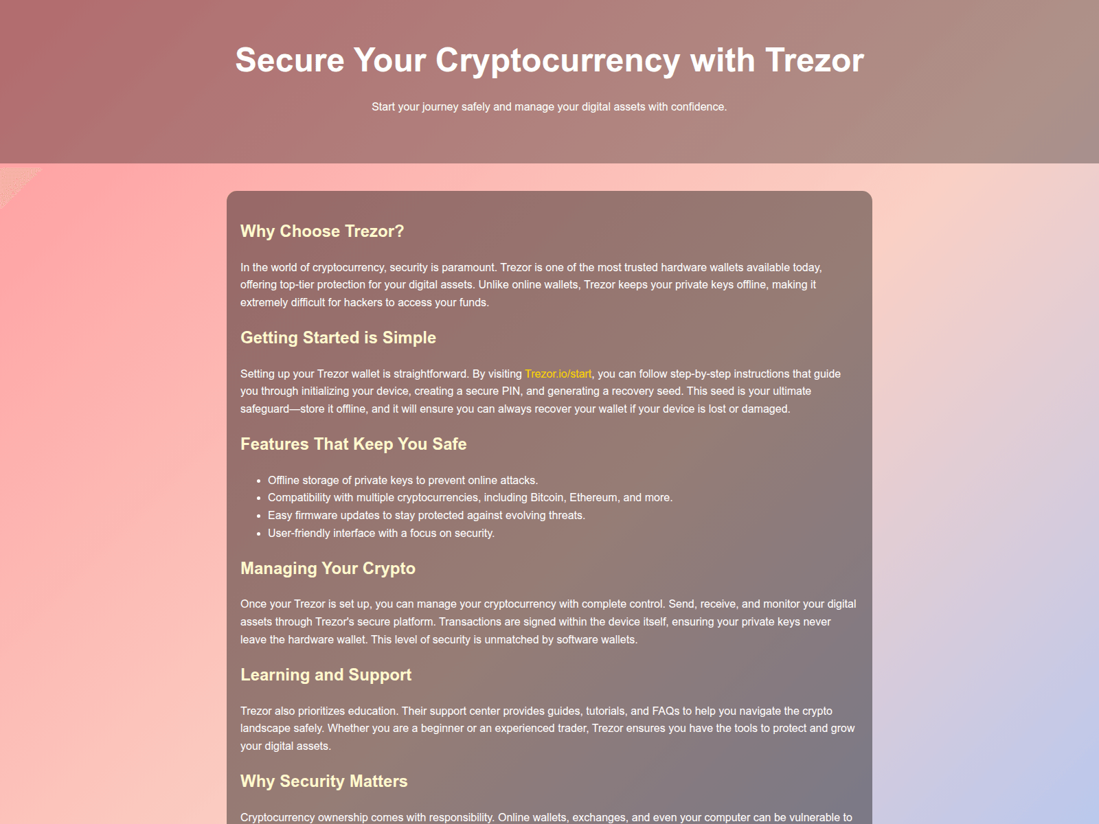 Screenshot of welcm-trezur-star.pages.dev
