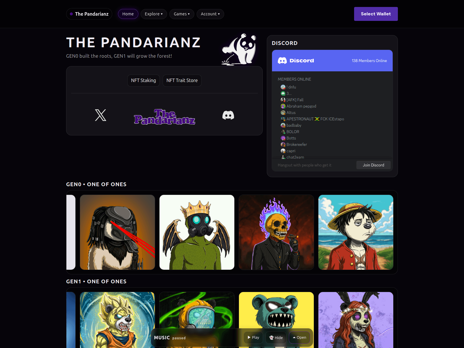 Screenshot of www.thepandarianz.club