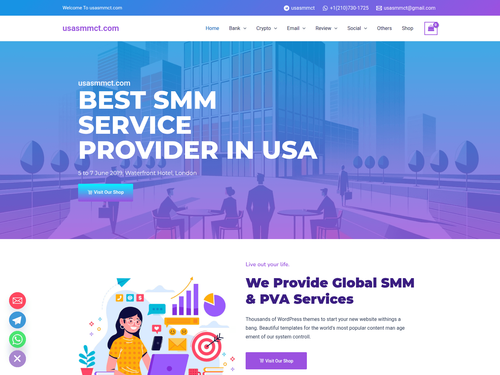 Screenshot of usasmmct.com