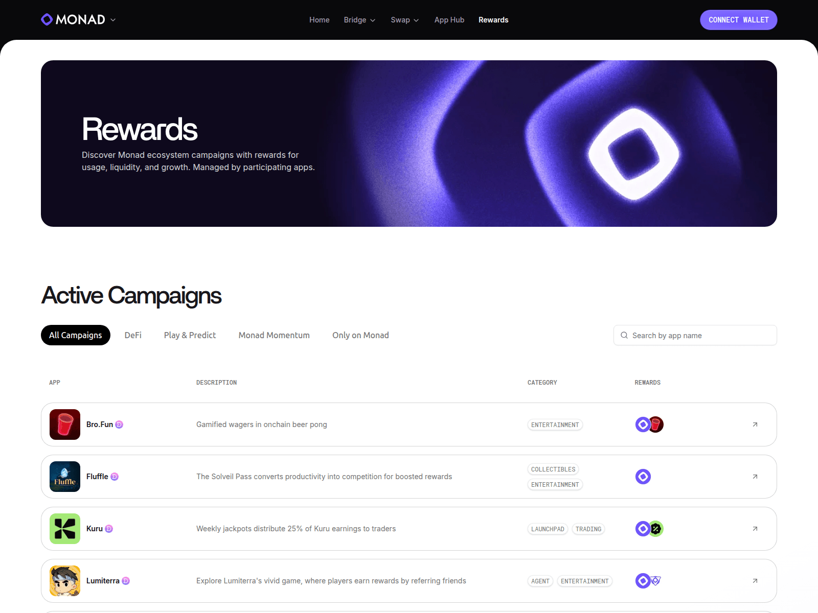 Screenshot of monadreward.web.app