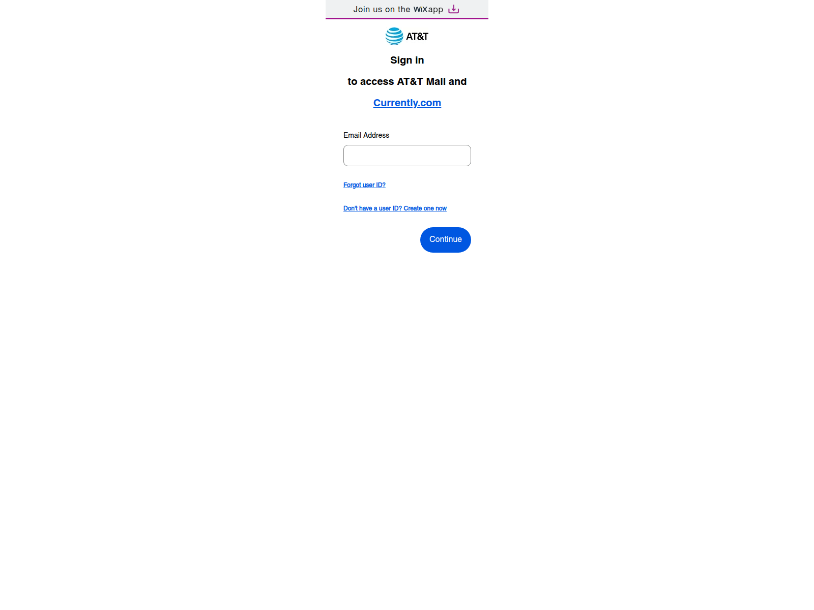 Screenshot of termsattemailupdate.wixsite.com