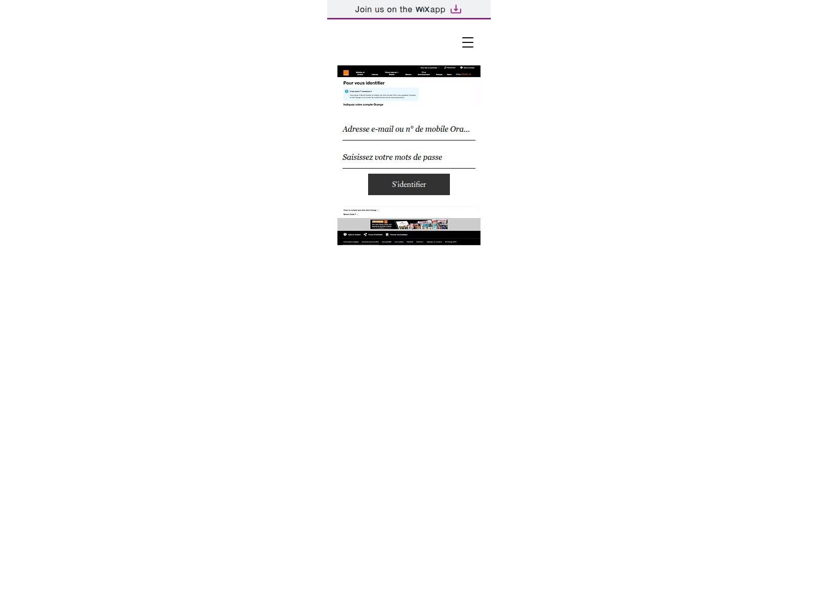 Screenshot of servicemail02infos8.wixsite.com
