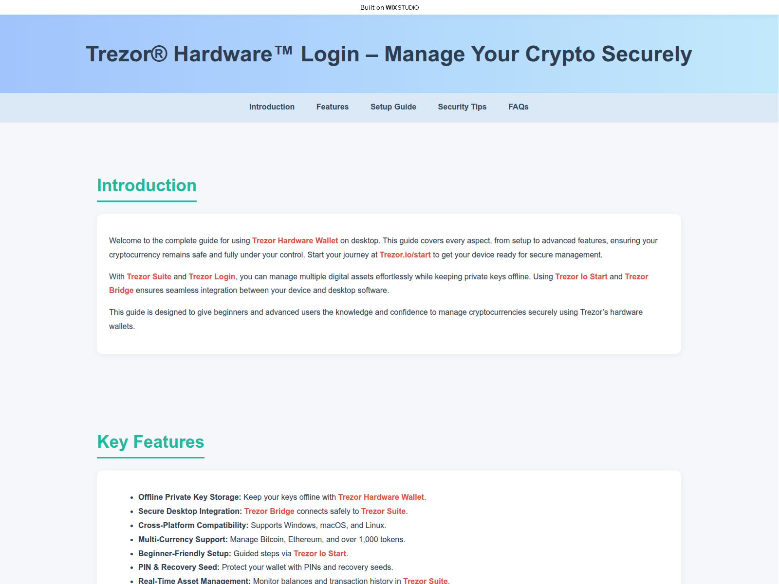 Screenshot of trzologon.wixstudio.com