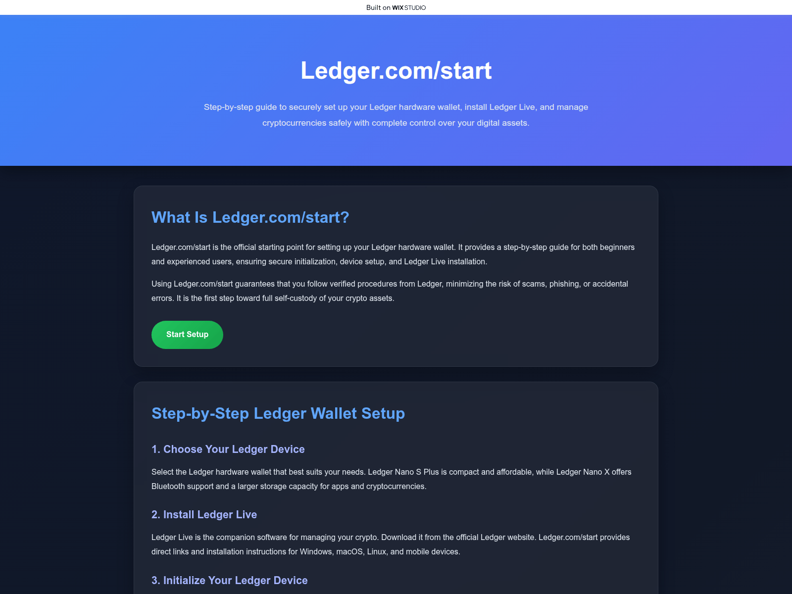 Screenshot of started-ensite.wixstudio.com