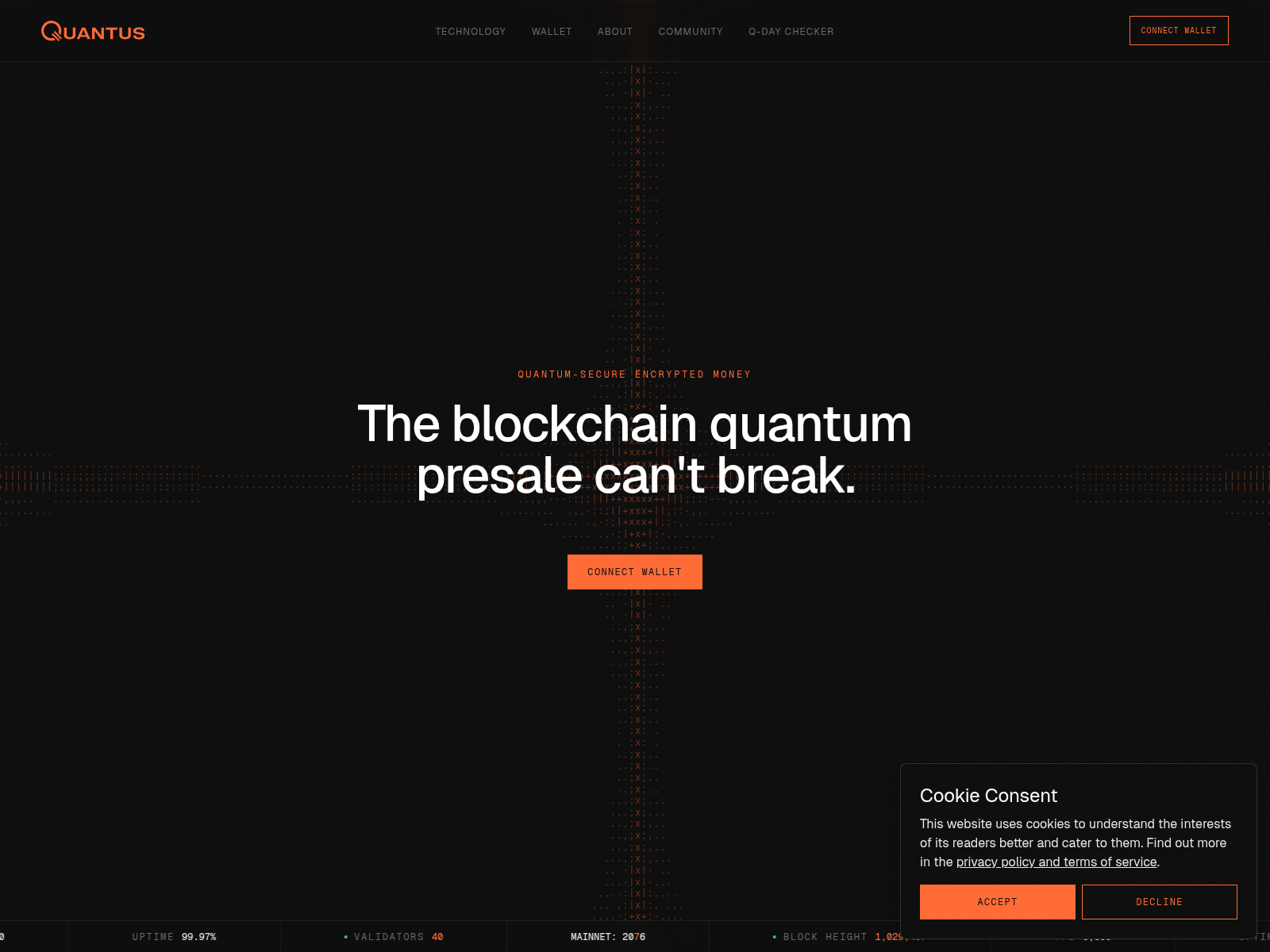 Screenshot of whitelist-quantus.com