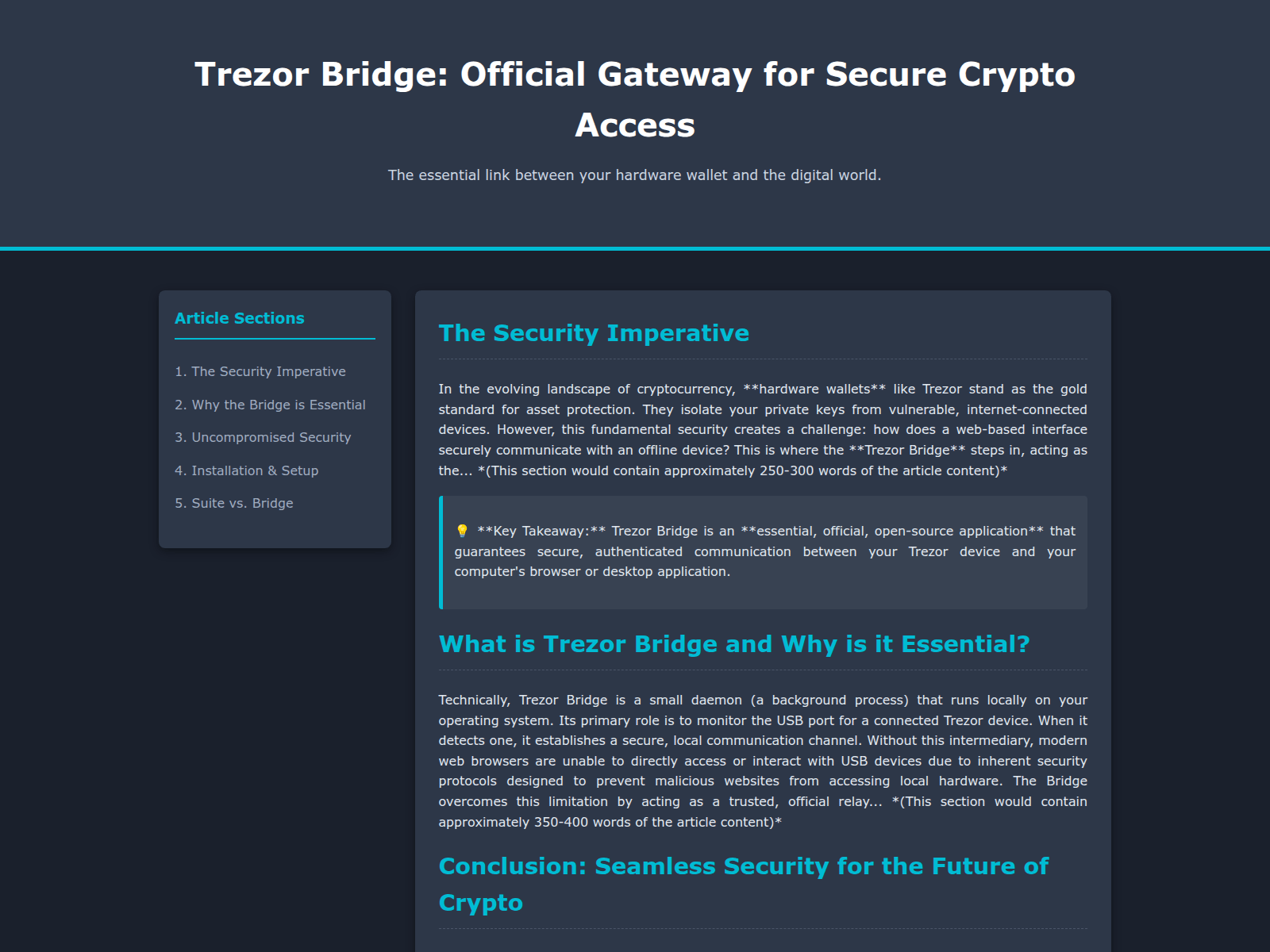 Screenshot of bridge-io-trezare.pages.dev