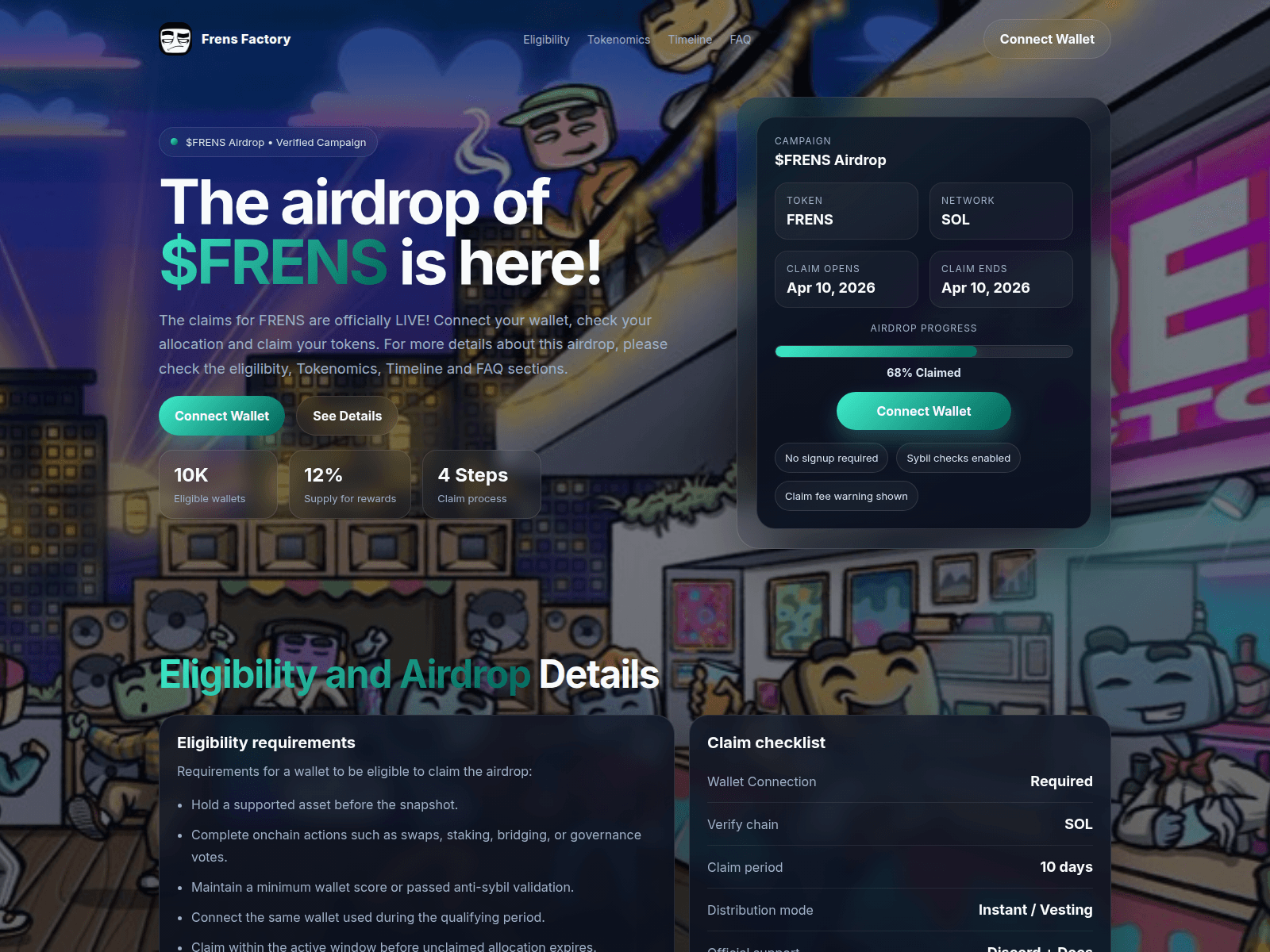 Screenshot of frensfactory.app