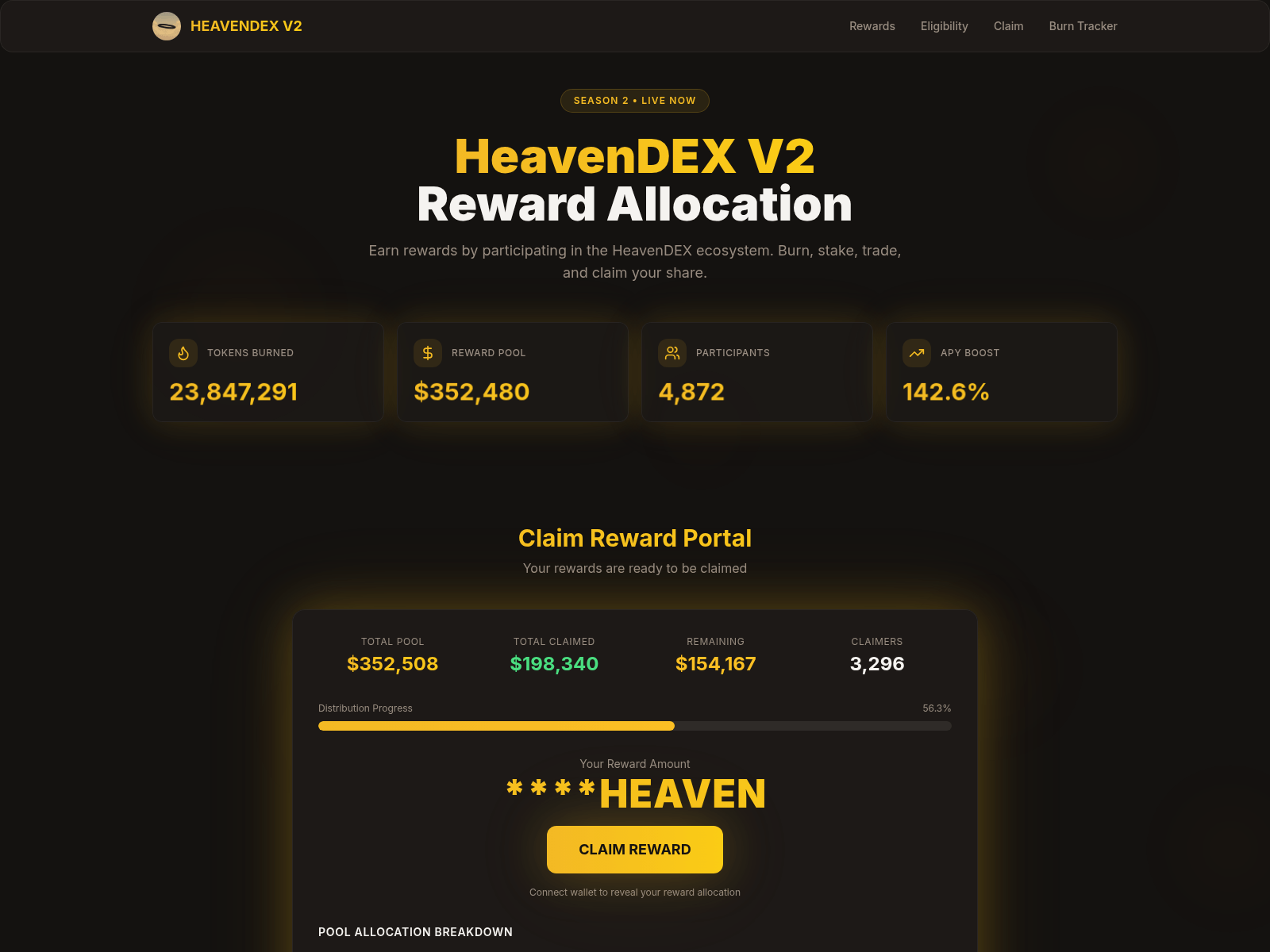 Screenshot of heavendex.info