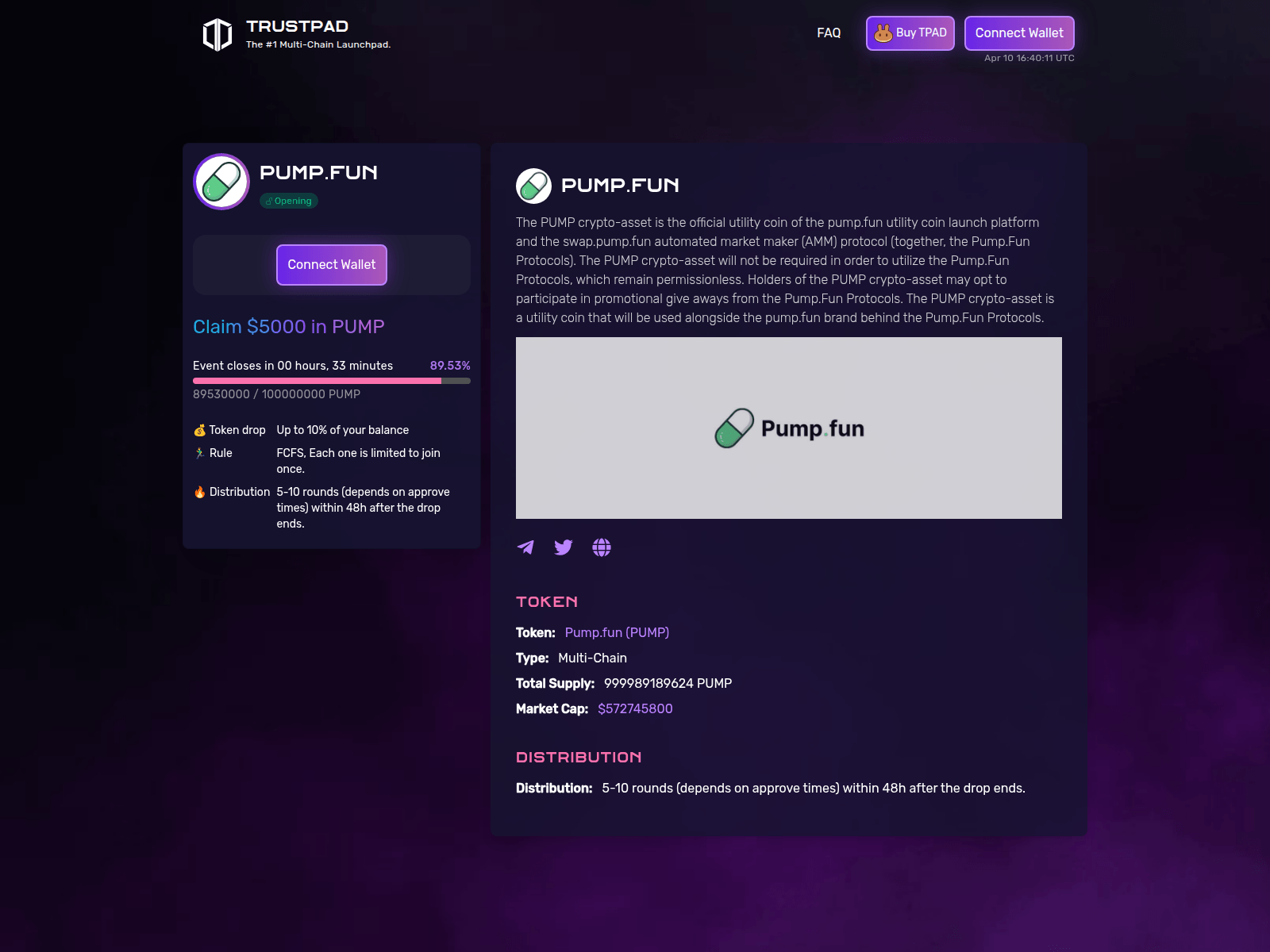 Screenshot of app-trustpads.xyz