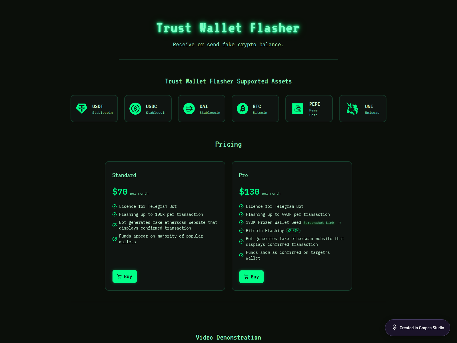 Screenshot of trust-wallet-flasher.vercel.app