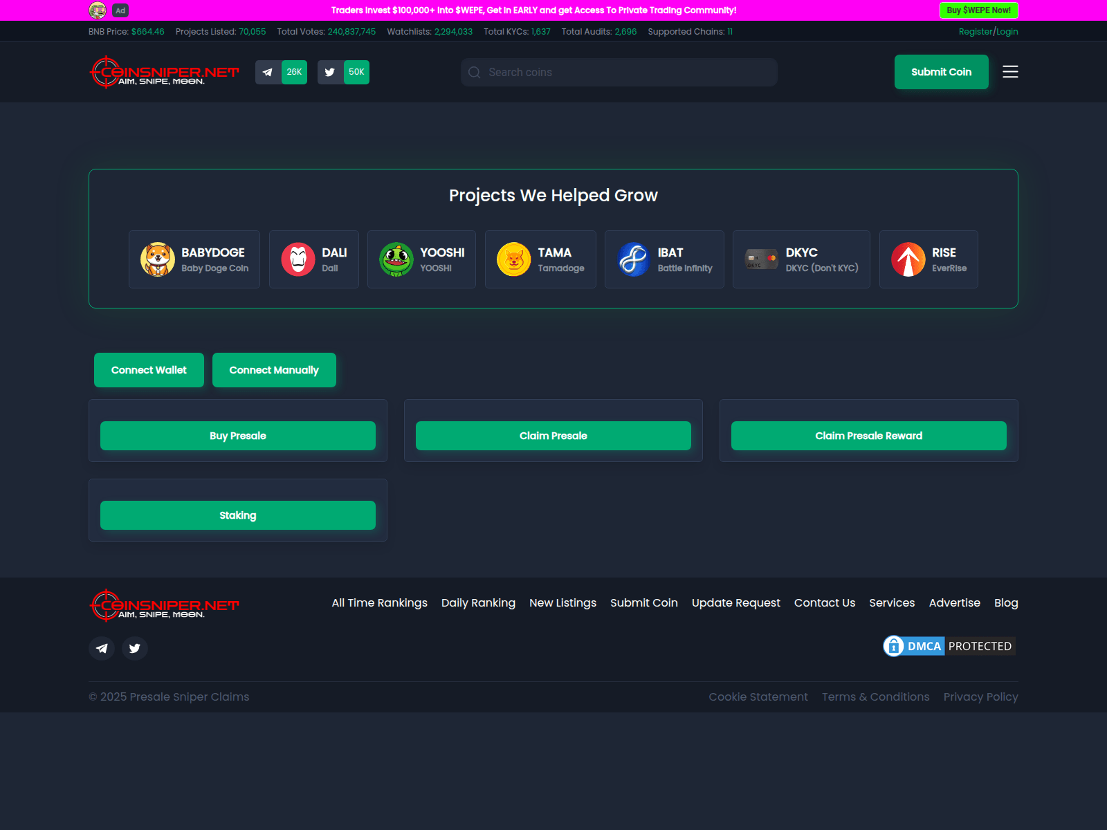 Screenshot of sniper-listings.pages.dev