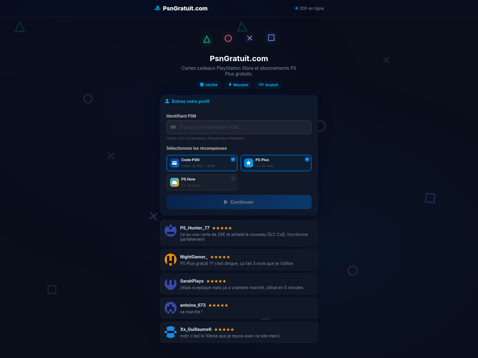 Screenshot of psngratuit.com