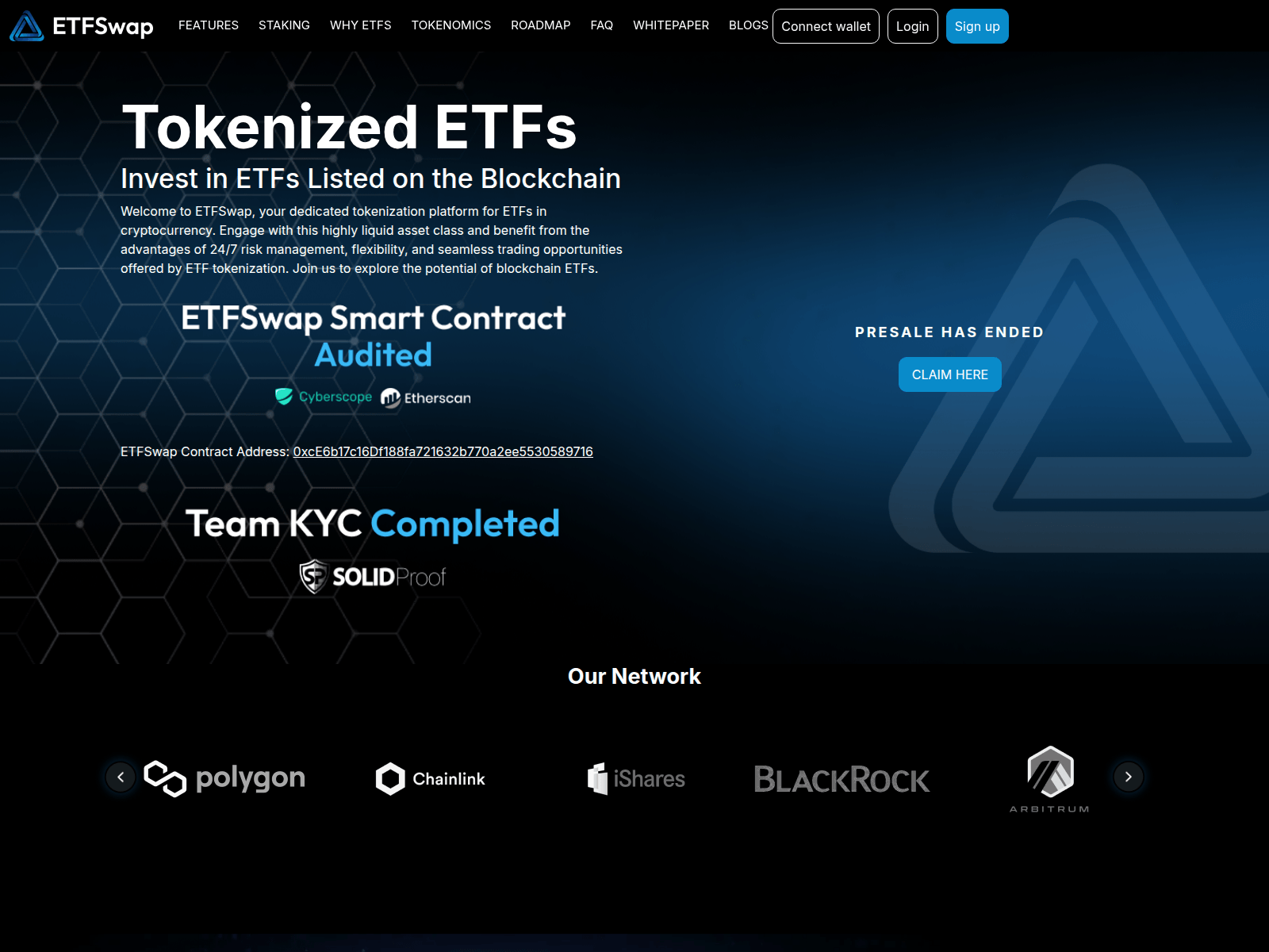 Screenshot of etfswap-claim.pages.dev