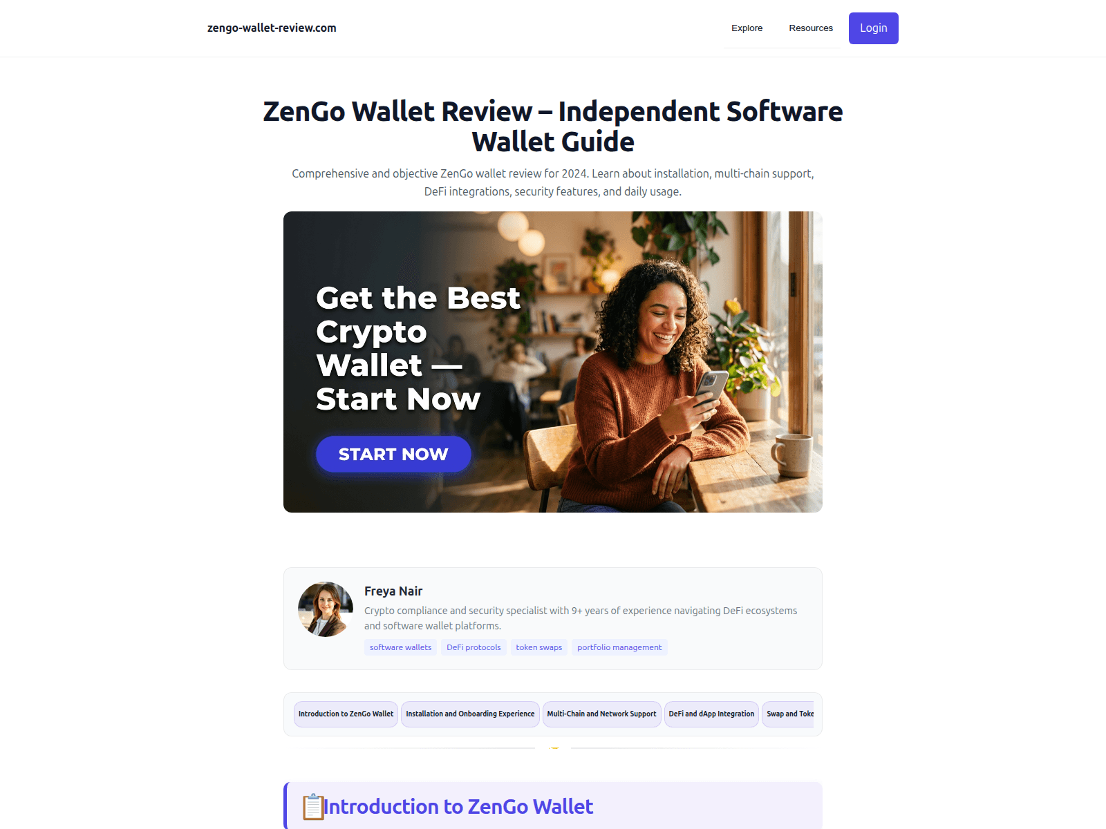 Screenshot of zengo-wallet-review.com