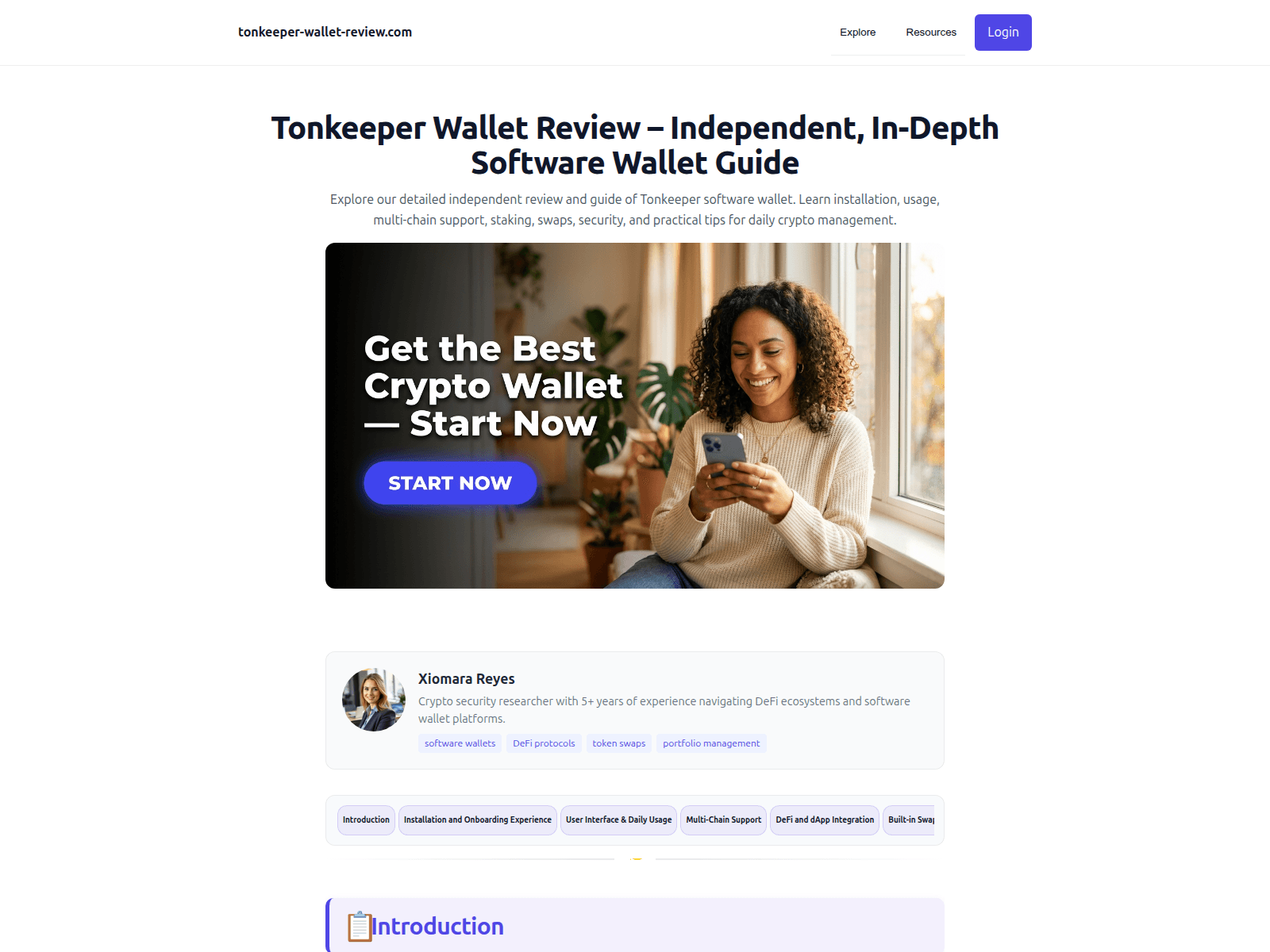 Screenshot of tonkeeper-wallet-review.com