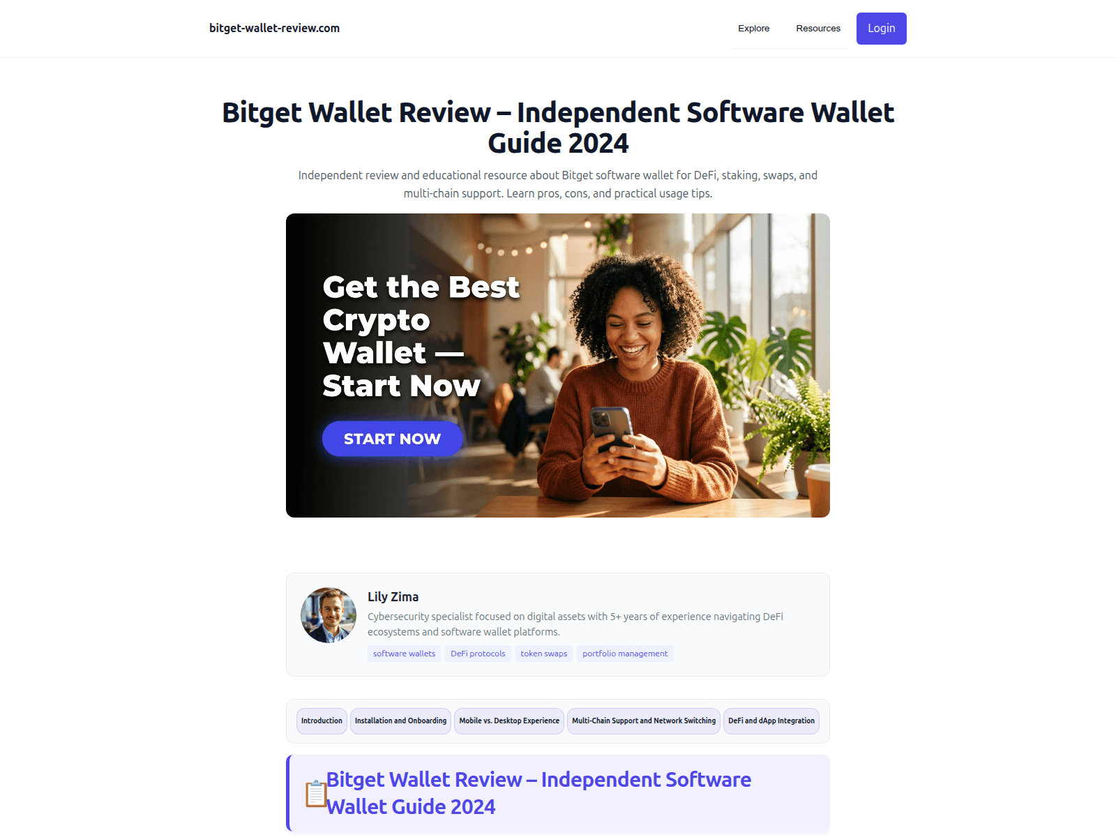 Screenshot of bitget-wallet-review.com