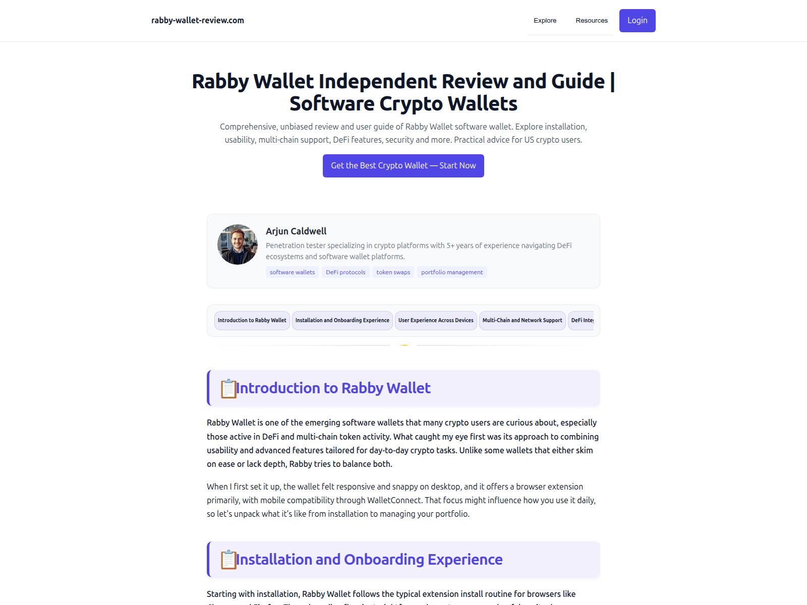 Screenshot of rabby-wallet-review.com