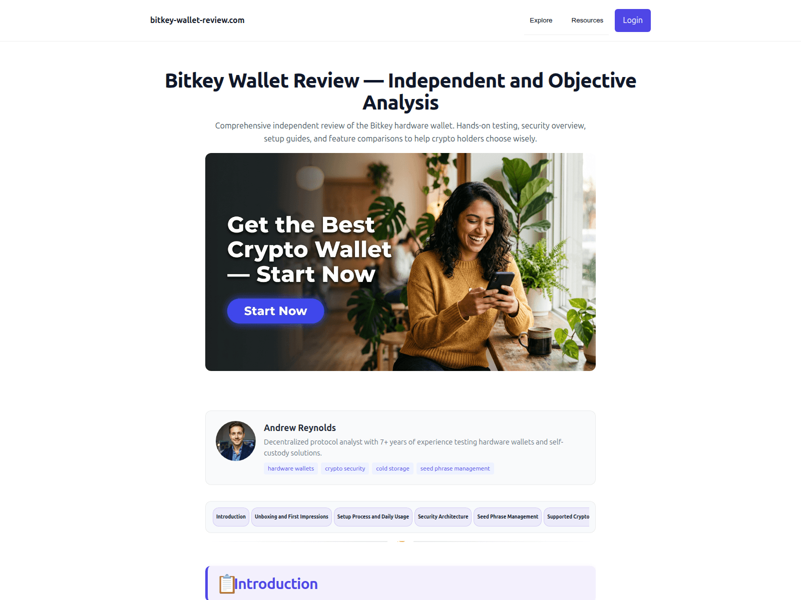 Screenshot of bitkey-wallet-review.com