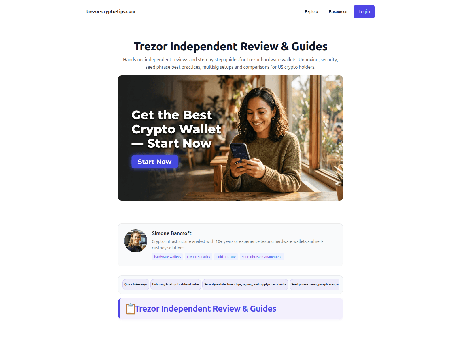Screenshot of trezor-crypto-tips.com