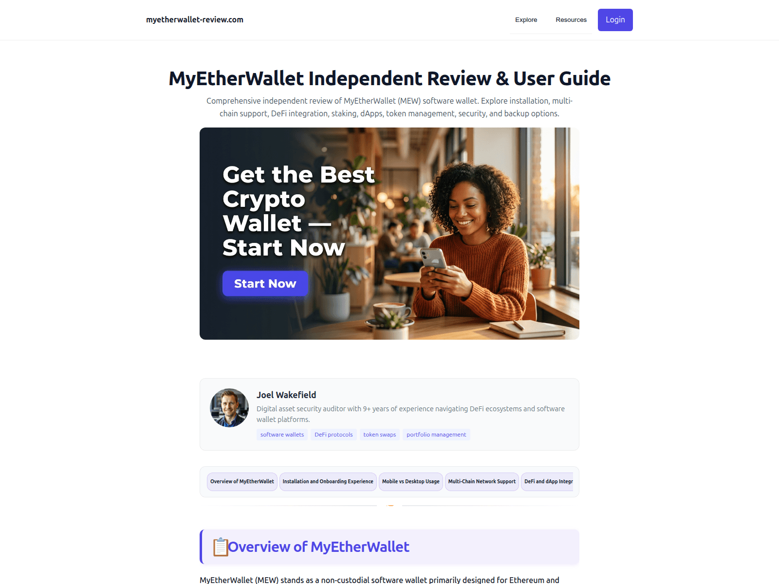 Screenshot of myetherwallet-review.com